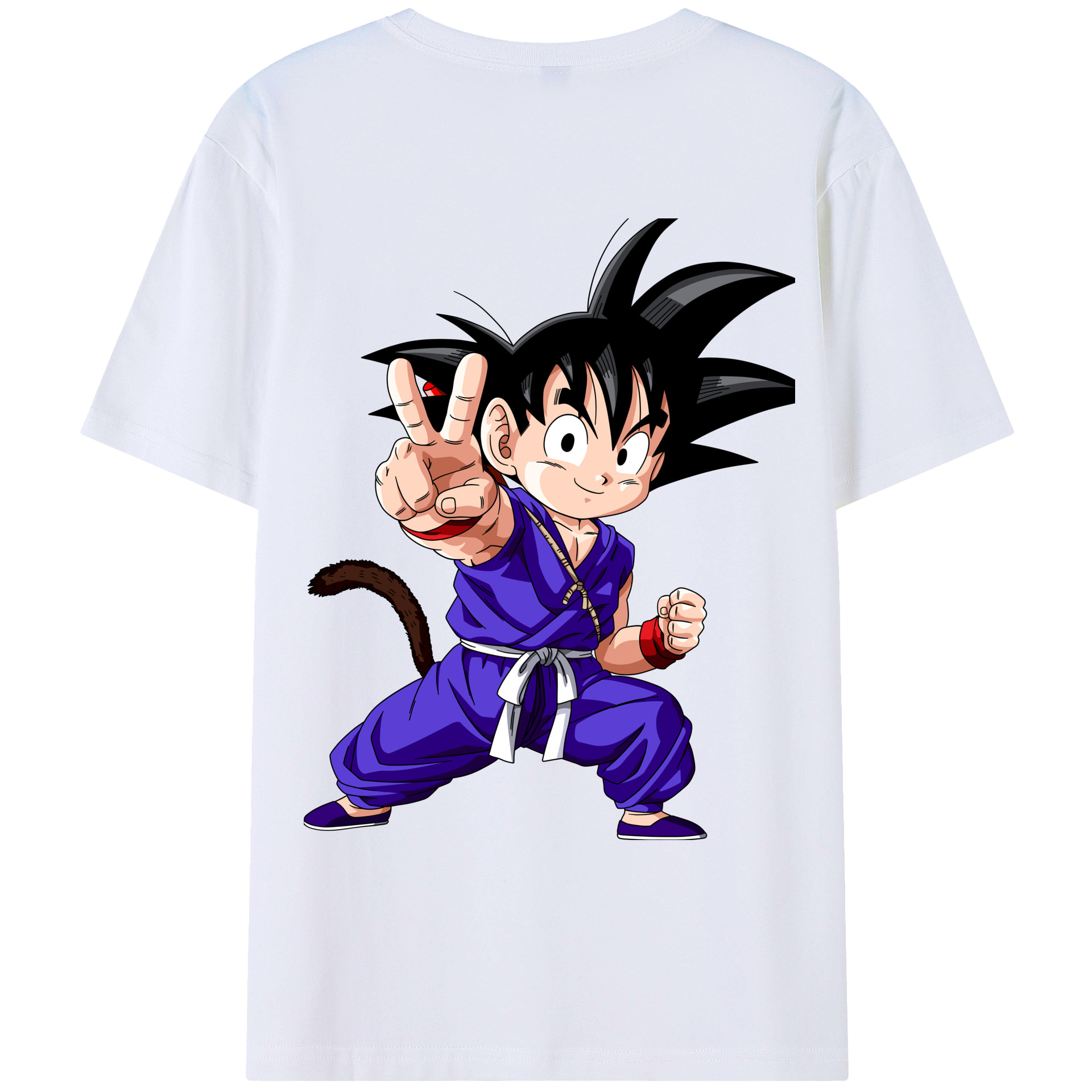 （画像用） ドラゴンボール 孫悟空（そん ごくう）Son Goku カカロット DRAGON BALL Kakarotto 綿100％ メンズ半袖Tシャツ（バックプリント） 通気性