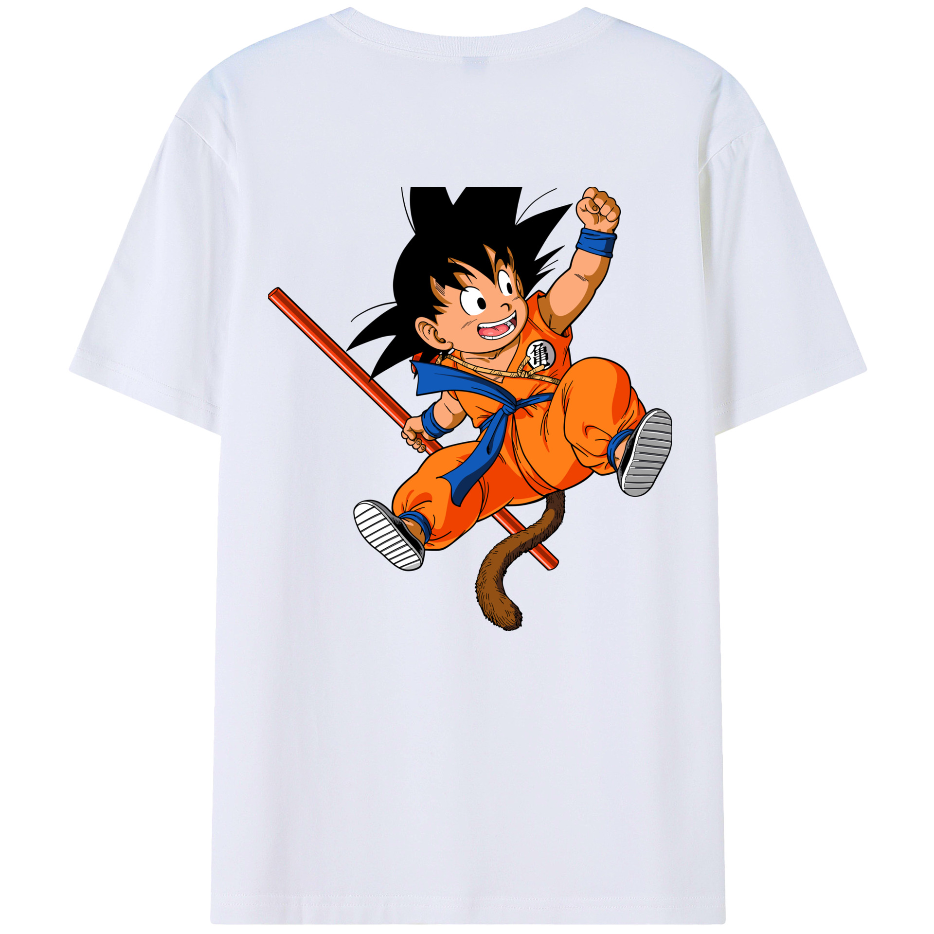 （画像用） ドラゴンボール 孫悟空（そん ごくう）Son Goku カカロット DRAGON BALL Kakarotto 綿100％ メンズ半袖Tシャツ（バックプリント） 通気性