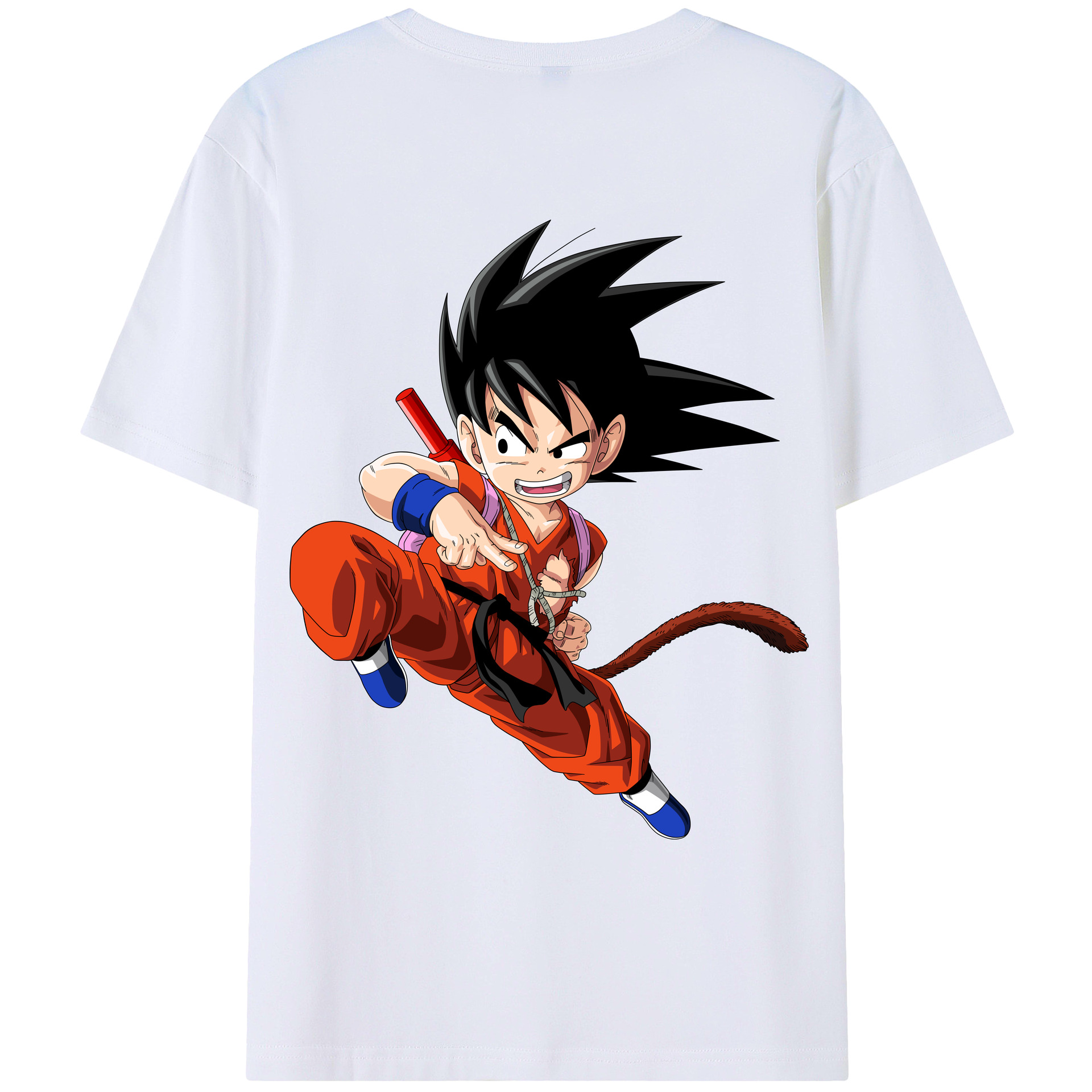 （画像用） ドラゴンボール 孫悟空（そん ごくう）Son Goku カカロット DRAGON BALL Kakarotto 綿100％ メンズ半袖Tシャツ（バックプリント） 通気性