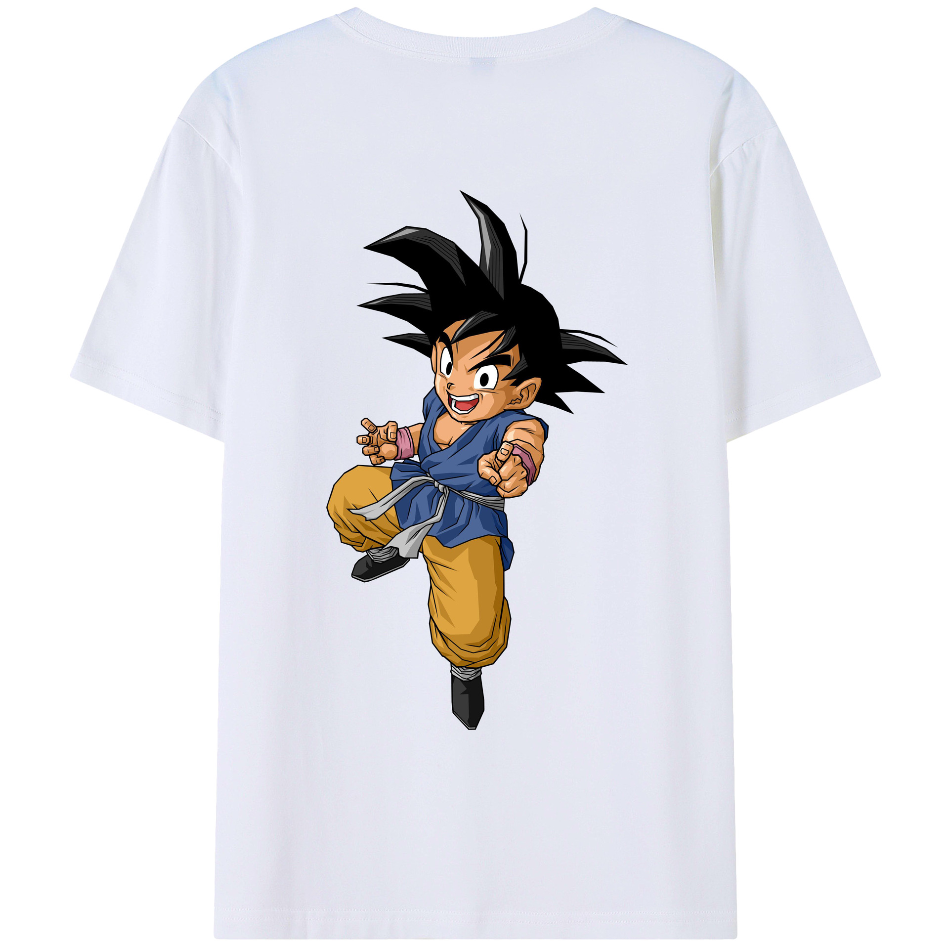 （画像用） ドラゴンボール 孫悟空（そん ごくう）Son Goku カカロット DRAGON BALL Kakarotto 綿100％ メンズ半袖Tシャツ（バックプリント） 通気性