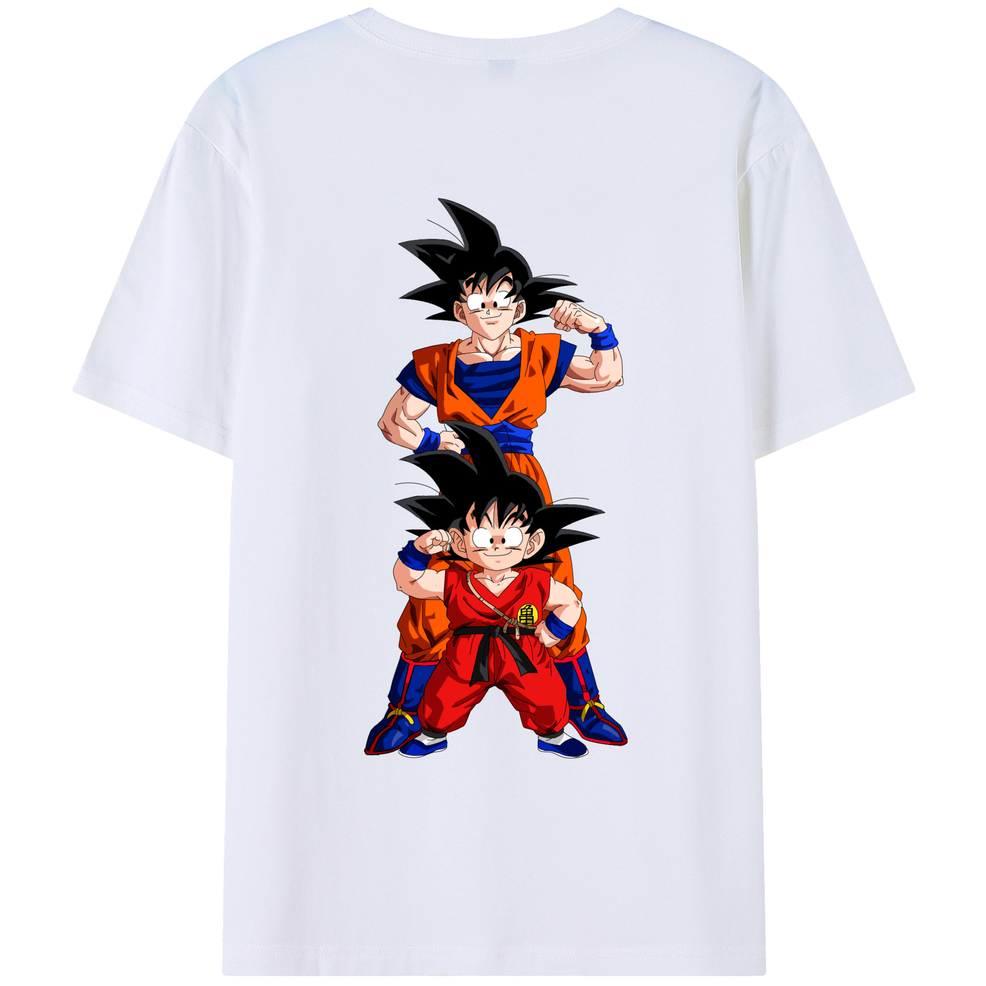 （画像用） ドラゴンボール 孫悟空（そん ごくう）Son Goku カカロット DRAGON BALL Kakarotto 綿100％ メンズ半袖Tシャツ（バックプリント） 通気性