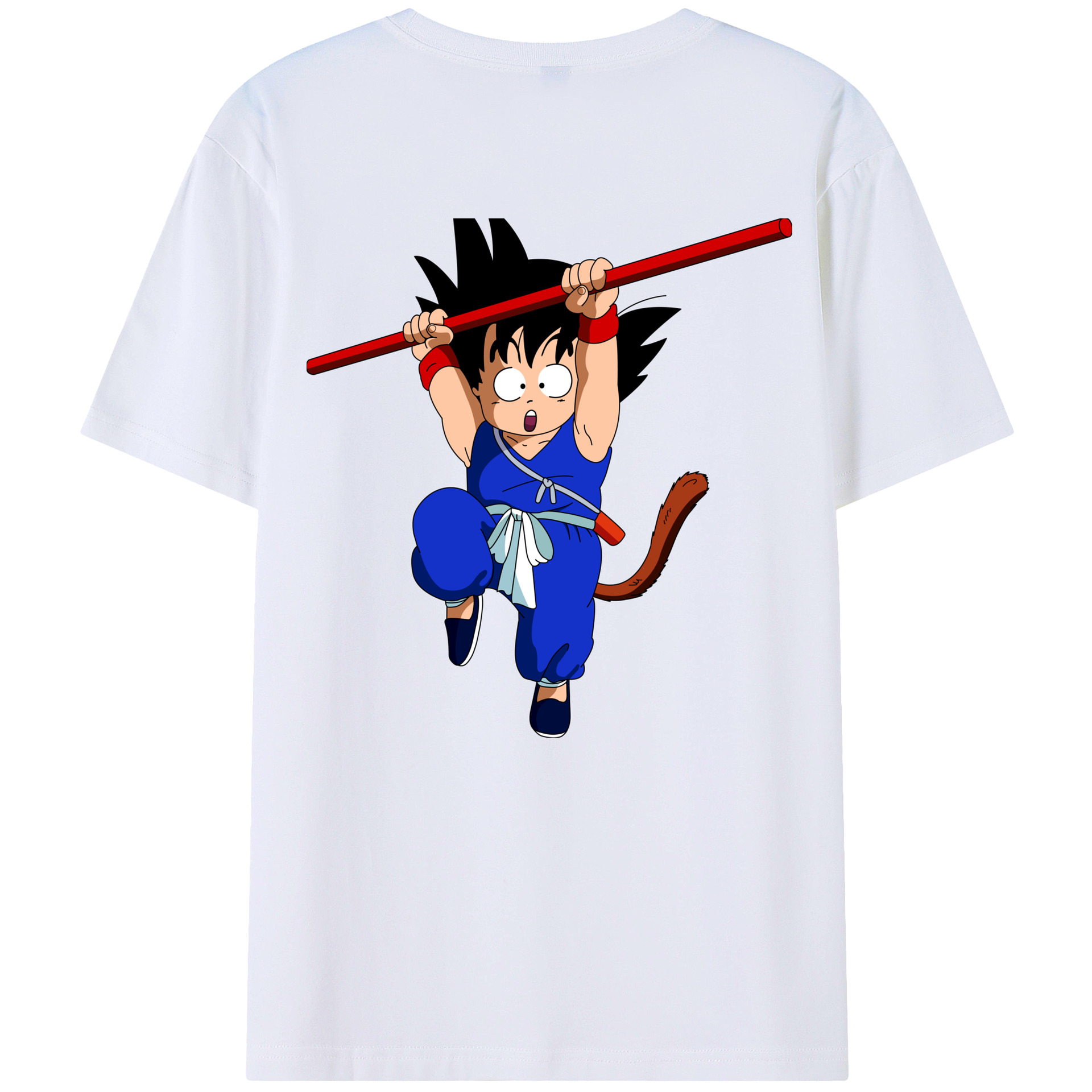 （画像用） ドラゴンボール 孫悟空（そん ごくう）Son Goku カカロット DRAGON BALL Kakarotto 綿100％ メンズ半袖Tシャツ（バックプリント） 通気性