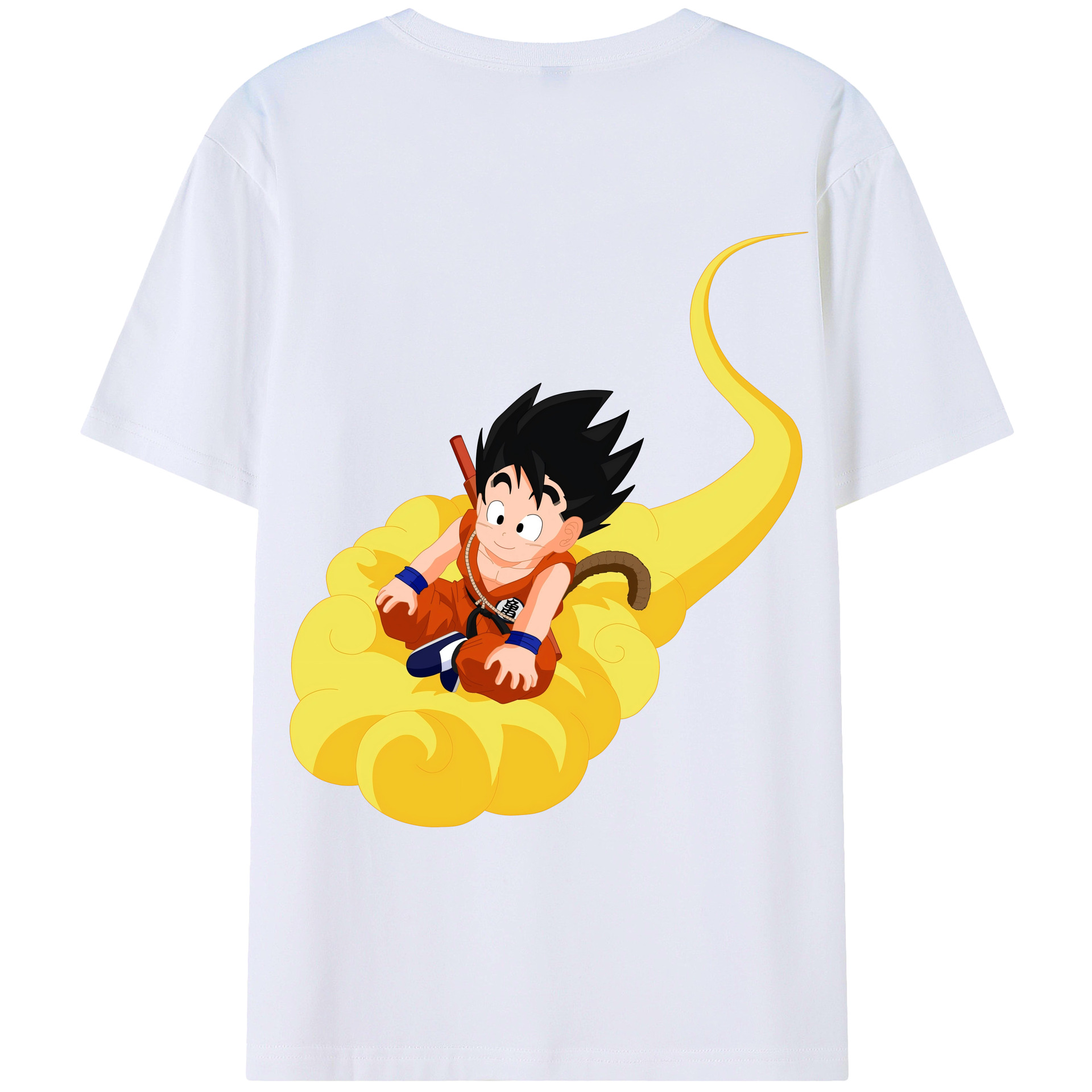 （画像用） ドラゴンボール 孫悟空（そん ごくう）Son Goku カカロット DRAGON BALL Kakarotto 綿100％ メンズ半袖Tシャツ（バックプリント） 通気性