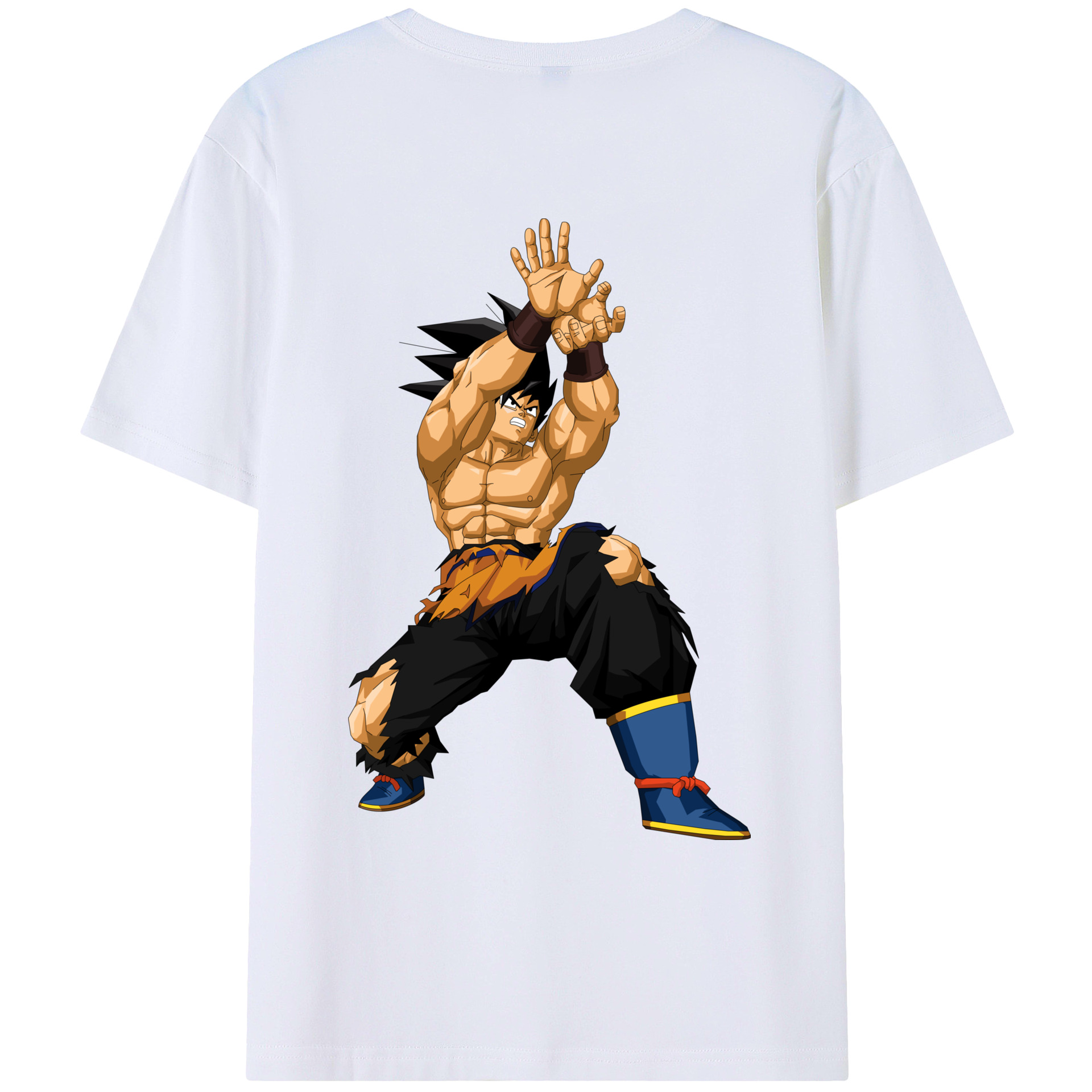 （画像用） ドラゴンボール 孫悟空（そん ごくう）Son Goku カカロット DRAGON BALL Kakarotto 綿100％ メンズ半袖Tシャツ（バックプリント） 通気性