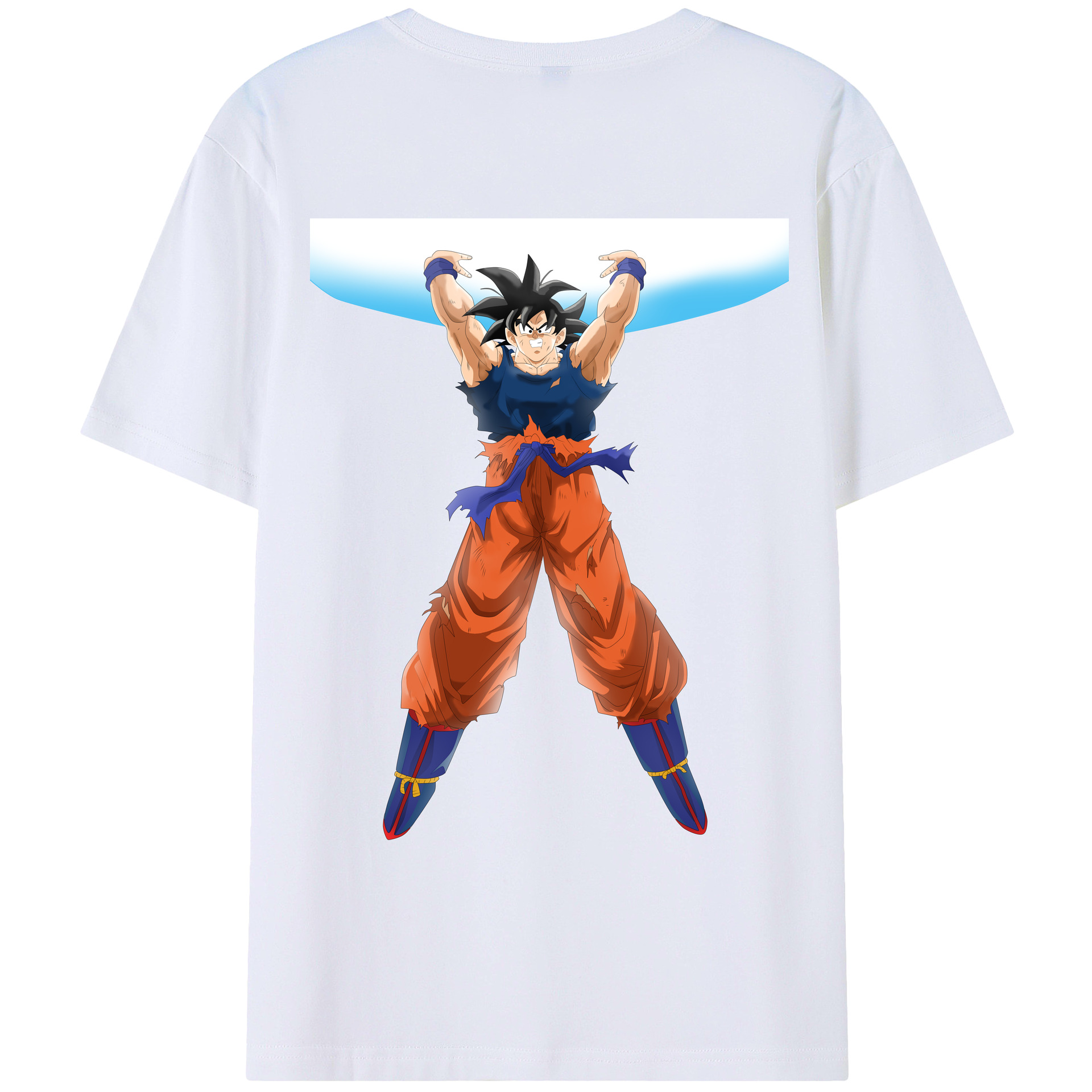 （画像用） ドラゴンボール 孫悟空（そん ごくう）Son Goku カカロット DRAGON BALL Kakarotto 綿100％ メンズ半袖Tシャツ（バックプリント） 通気性