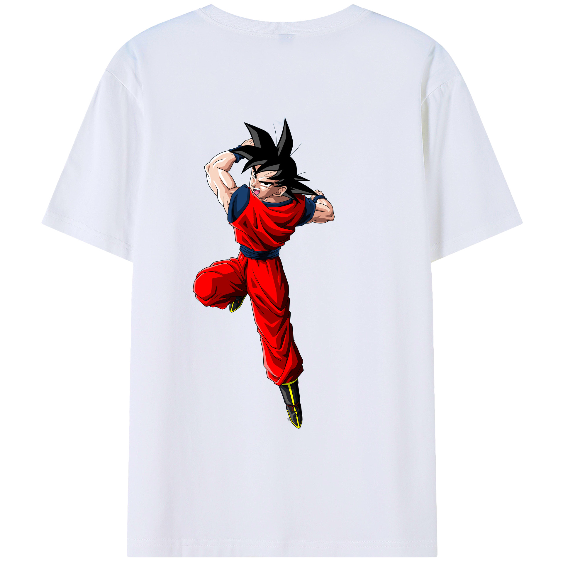 （画像用） ドラゴンボール 孫悟空（そん ごくう）Son Goku カカロット DRAGON BALL Kakarotto 綿100％ メンズ半袖Tシャツ（バックプリント） 通気性