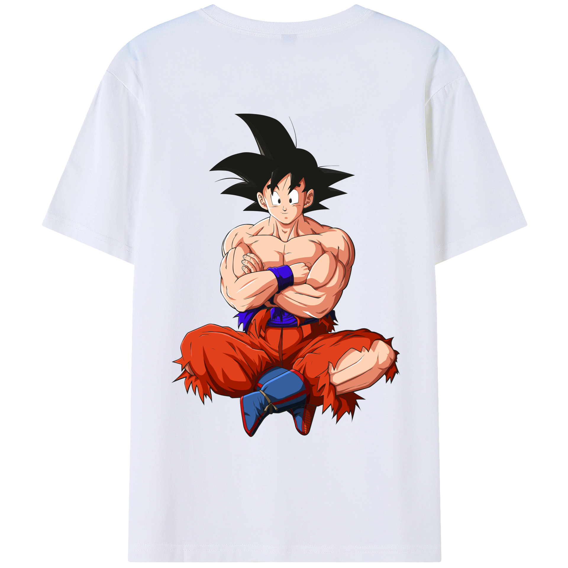 （画像用） ドラゴンボール 孫悟空（そん ごくう）Son Goku カカロット DRAGON BALL Kakarotto 綿100％ メンズ半袖Tシャツ（バックプリント） 通気性