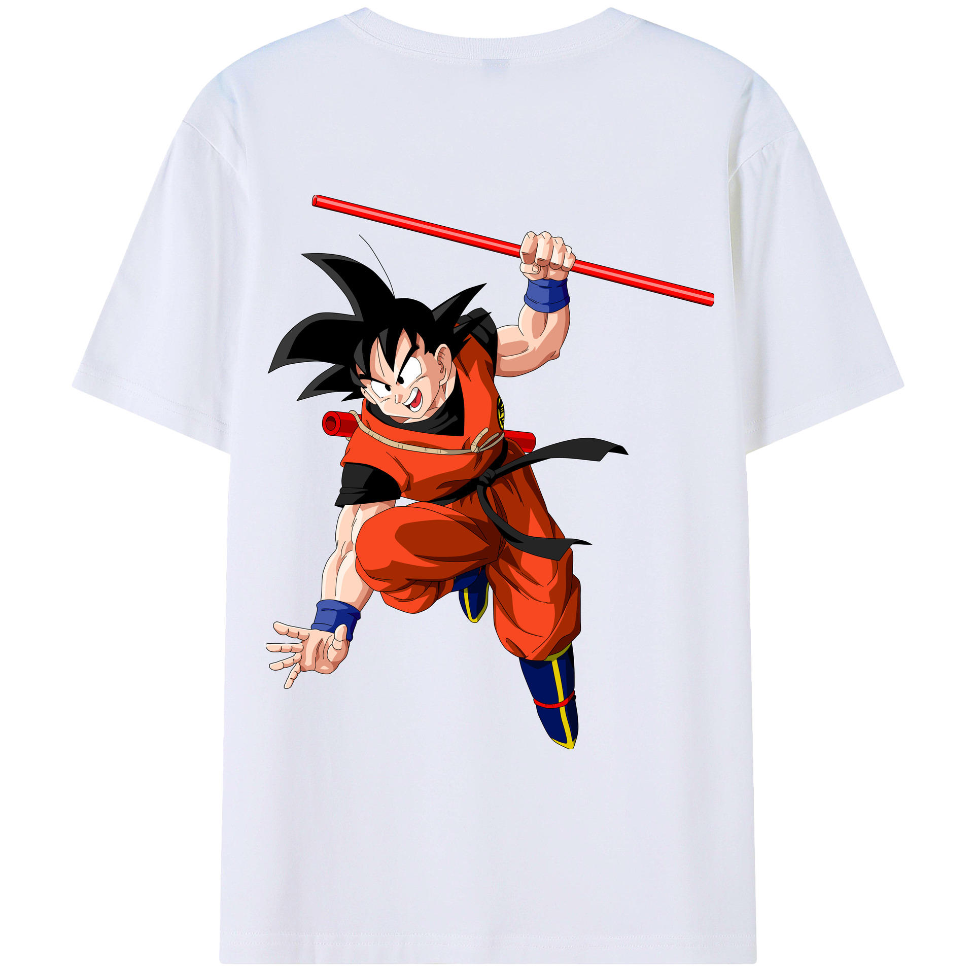 （画像用） ドラゴンボール 孫悟空（そん ごくう）Son Goku カカロット DRAGON BALL Kakarotto 綿100％ メンズ半袖Tシャツ（バックプリント） 通気性
