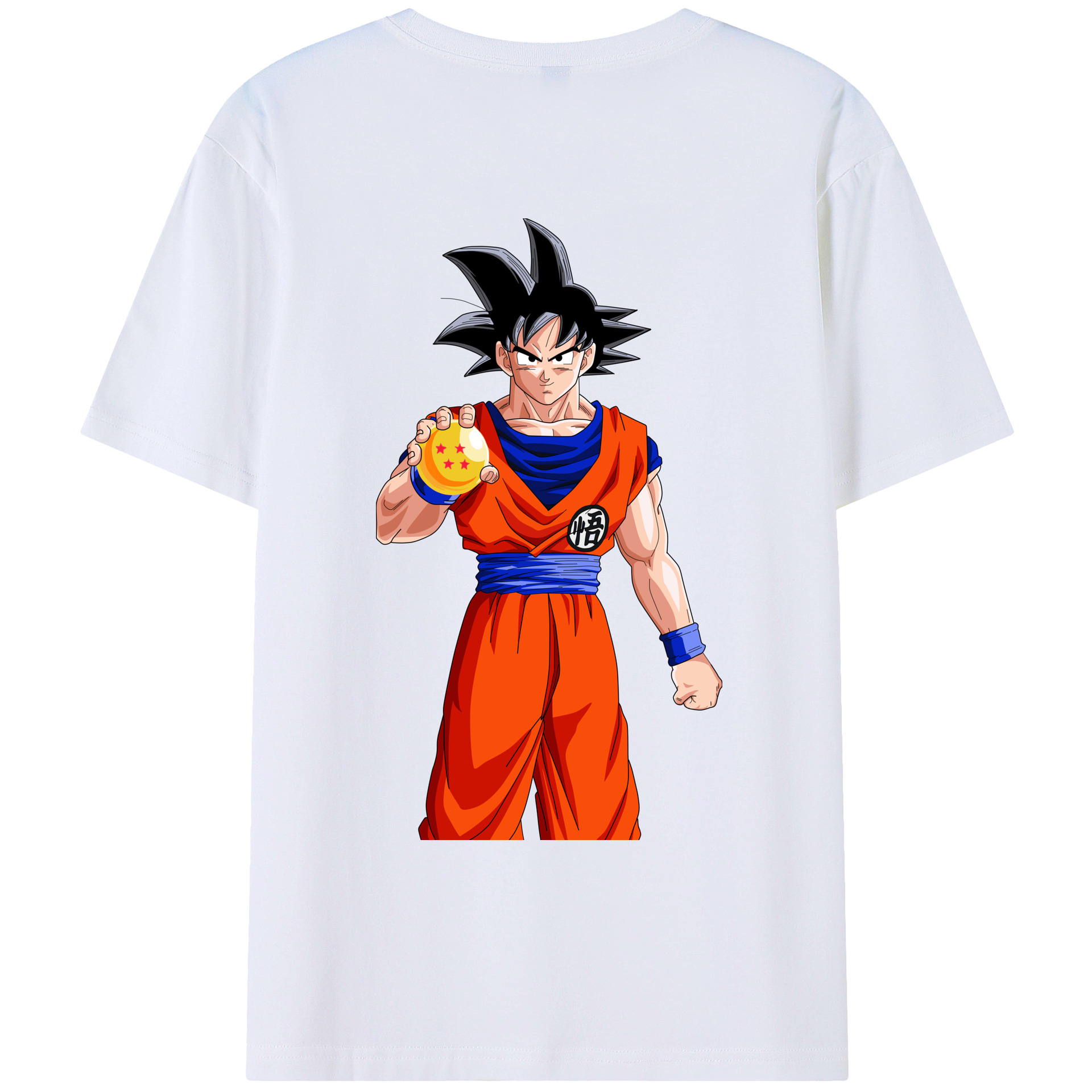 （画像用） ドラゴンボール 孫悟空（そん ごくう）Son Goku カカロット DRAGON BALL Kakarotto 綿100％ メンズ半袖Tシャツ（バックプリント） 通気性