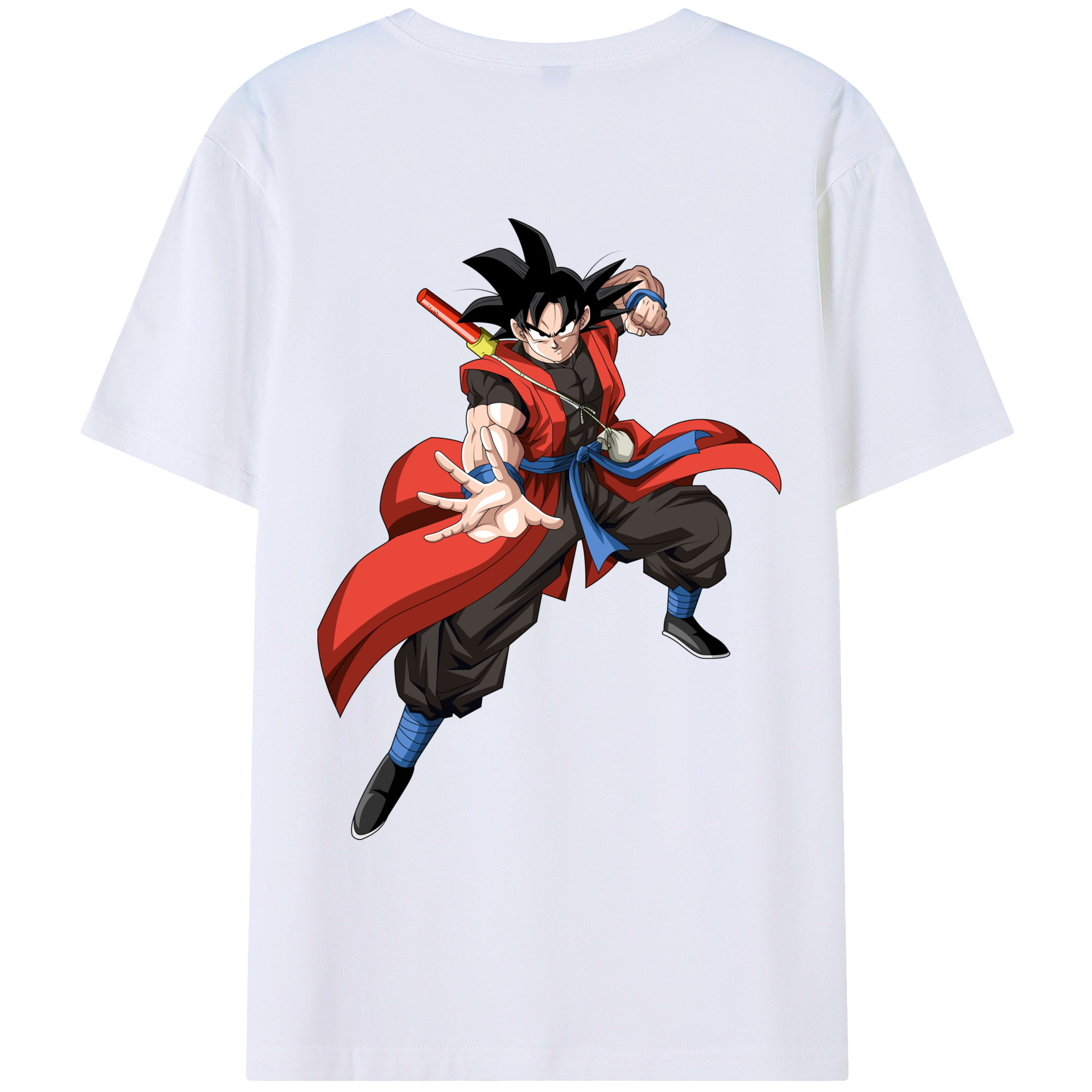 （画像用） ドラゴンボール 孫悟空（そん ごくう）Son Goku カカロット DRAGON BALL Kakarotto 綿100％ メンズ半袖Tシャツ（バックプリント） 通気性