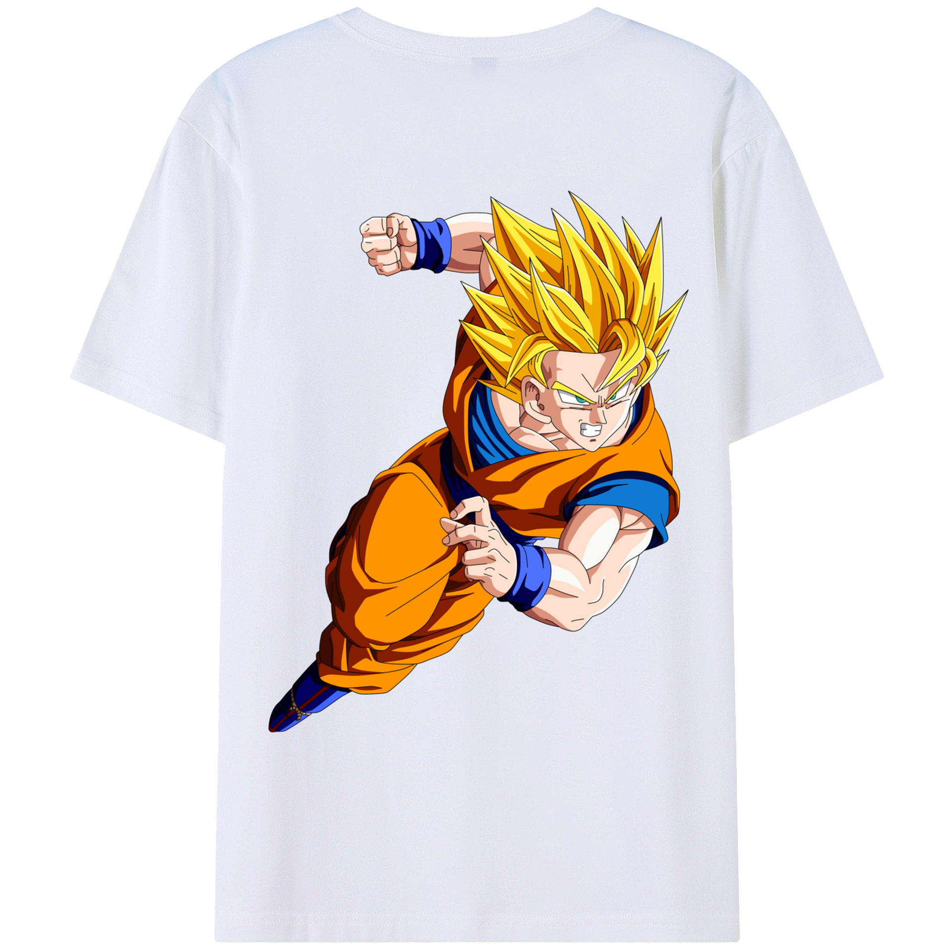 （画像用） ドラゴンボール 孫悟空（そん ごくう）Son Goku カカロット DRAGON BALL Kakarotto 綿100％ メンズ半袖Tシャツ（バックプリント） 通気性