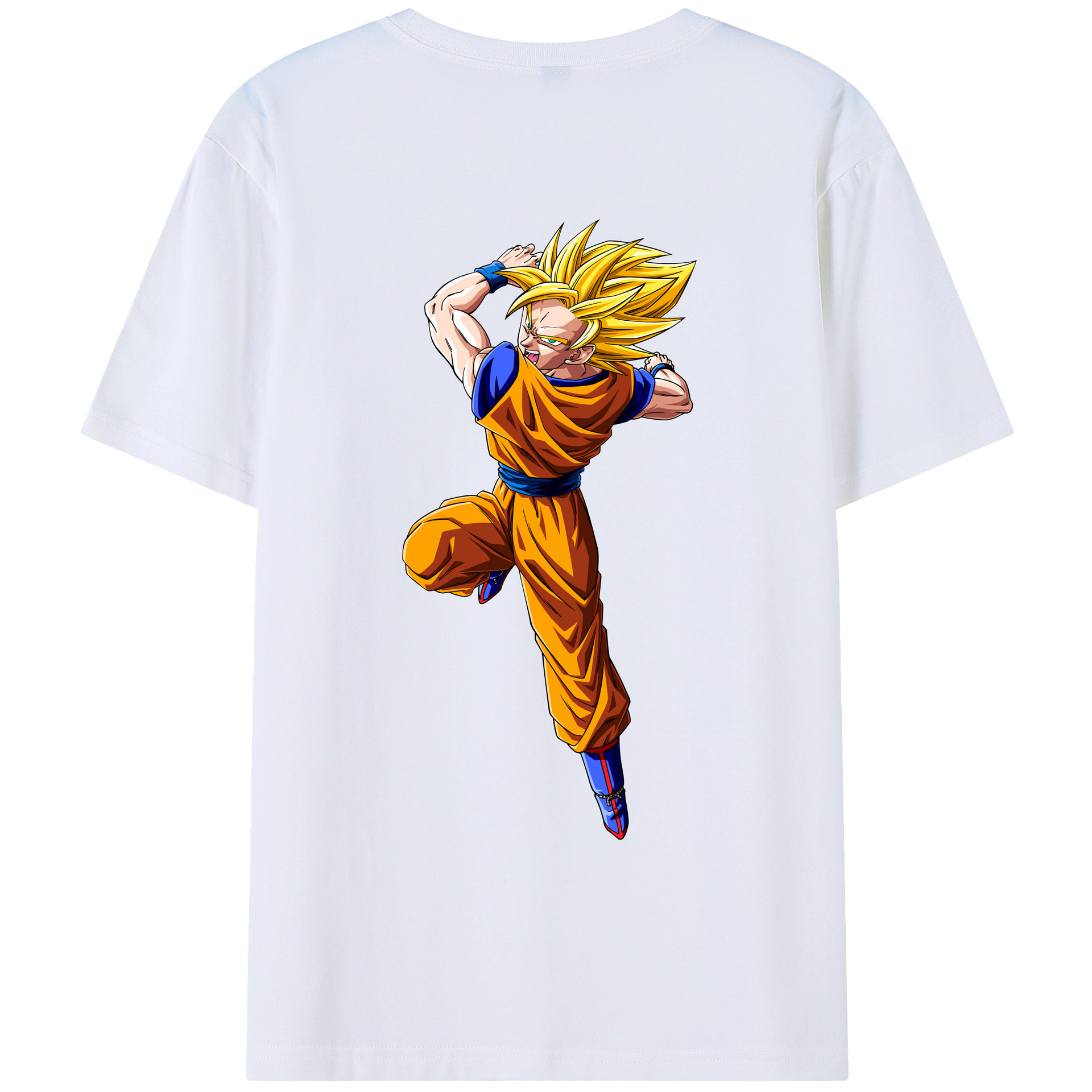 （画像用） ドラゴンボール 孫悟空（そん ごくう）Son Goku カカロット DRAGON BALL Kakarotto 綿100％ メンズ半袖Tシャツ（バックプリント） 通気性