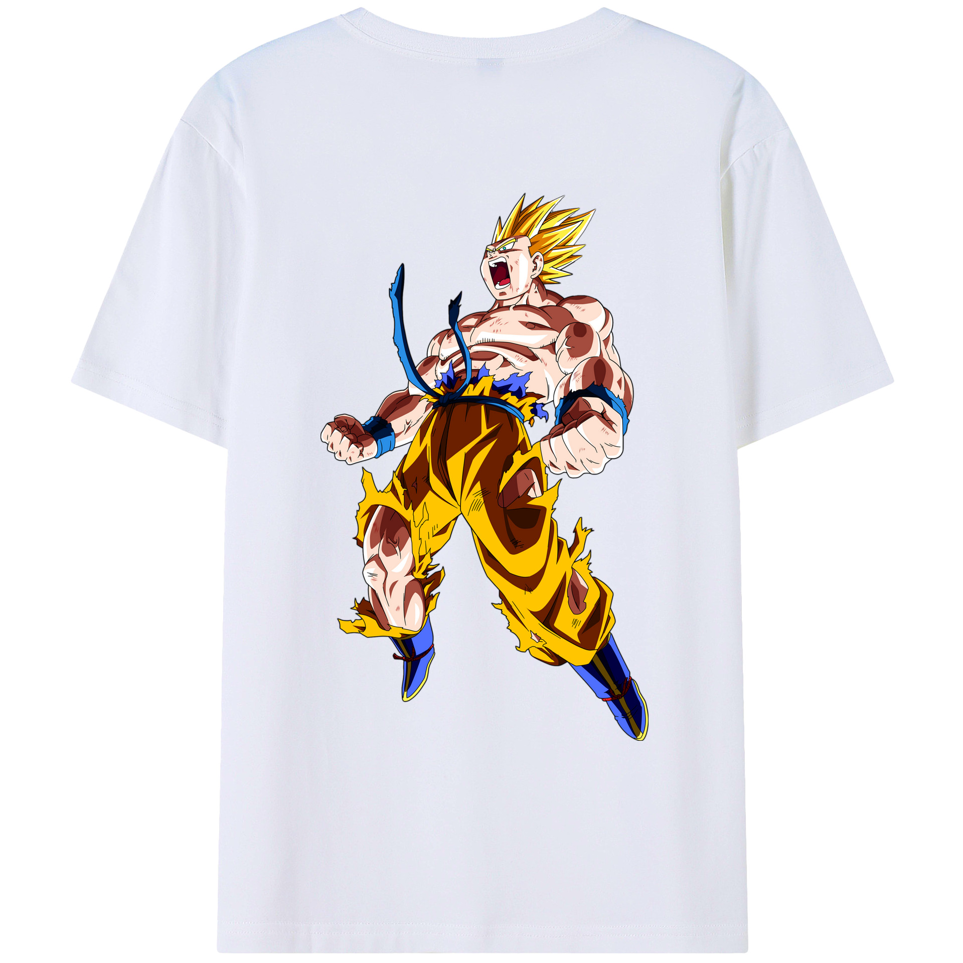 （画像用） ドラゴンボール 孫悟空（そん ごくう）Son Goku カカロット DRAGON BALL Kakarotto 綿100％ メンズ半袖Tシャツ（バックプリント） 通気性