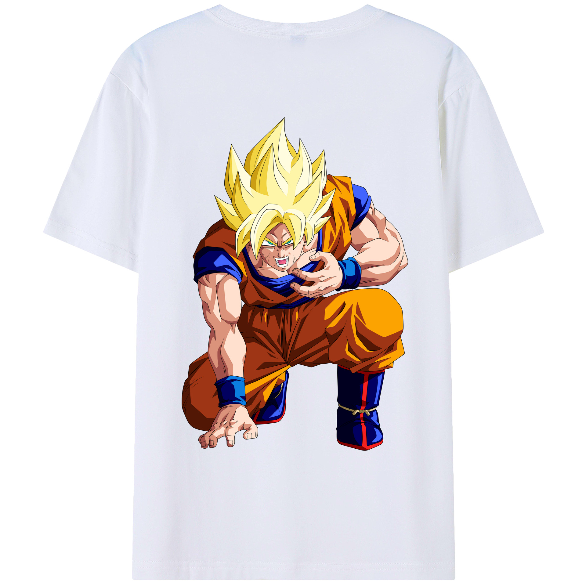 （画像用） ドラゴンボール 孫悟空（そん ごくう）Son Goku カカロット DRAGON BALL Kakarotto 綿100％ メンズ半袖Tシャツ（バックプリント） 通気性