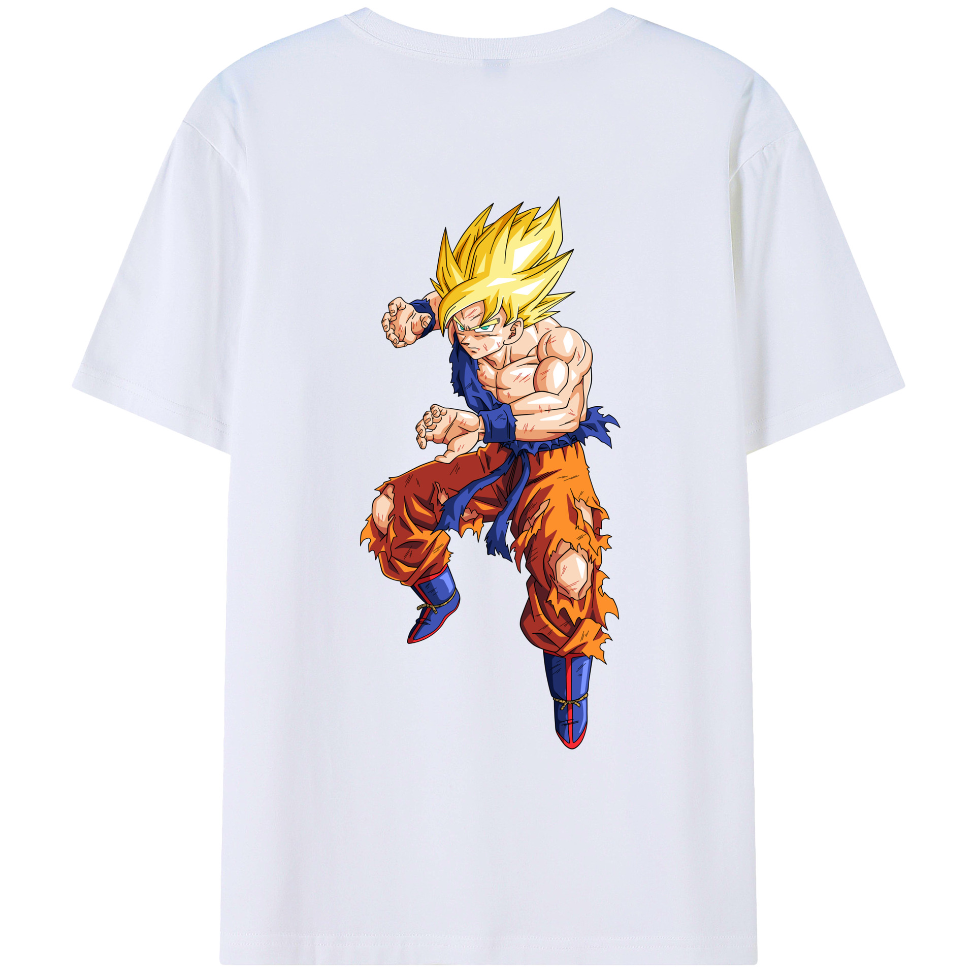 （画像用） ドラゴンボール 孫悟空（そん ごくう）Son Goku カカロット DRAGON BALL Kakarotto 綿100％ メンズ半袖Tシャツ（バックプリント） 通気性