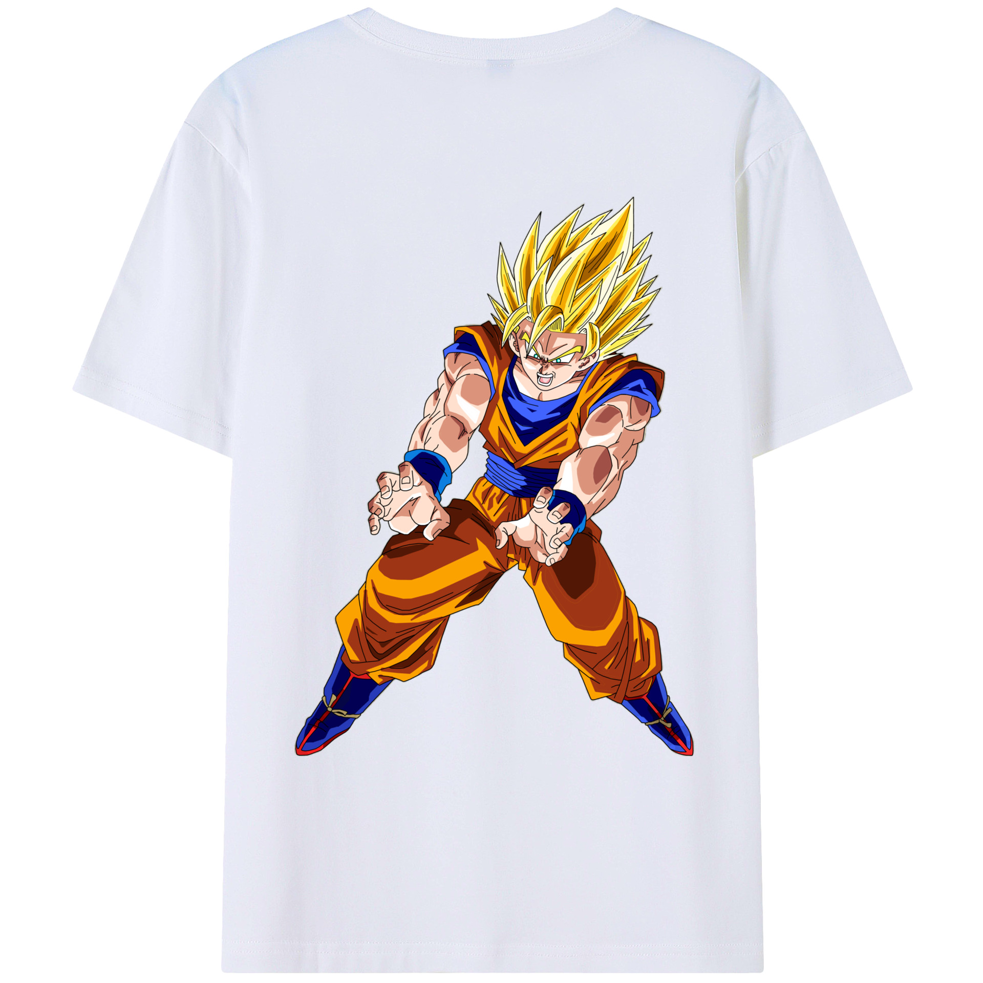 （画像用） ドラゴンボール 孫悟空（そん ごくう）Son Goku カカロット DRAGON BALL Kakarotto 綿100％ メンズ半袖Tシャツ（バックプリント） 通気性