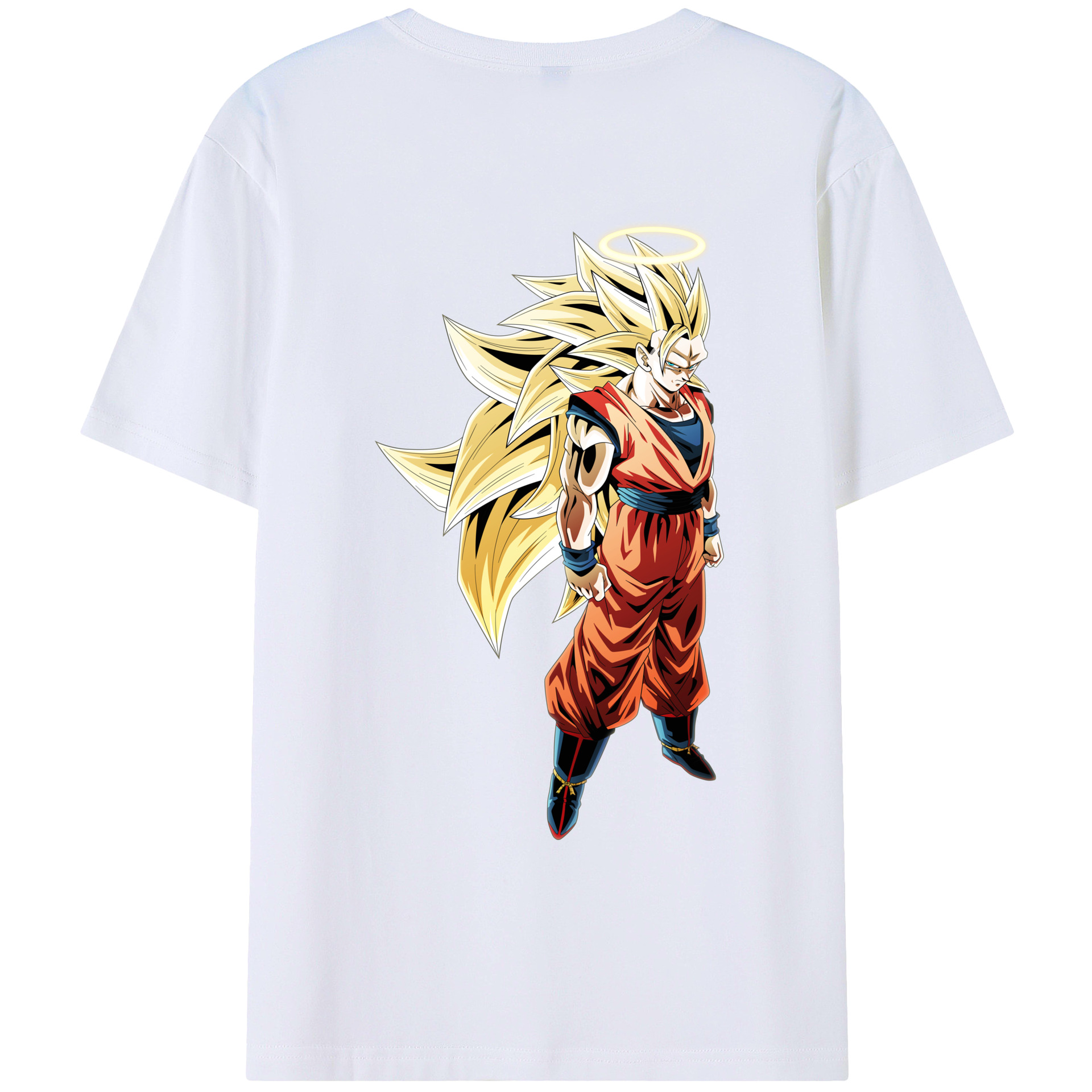 （画像用） ドラゴンボール 孫悟空（そん ごくう）Son Goku カカロット DRAGON BALL Kakarotto 綿100％ メンズ半袖Tシャツ（バックプリント） 通気性