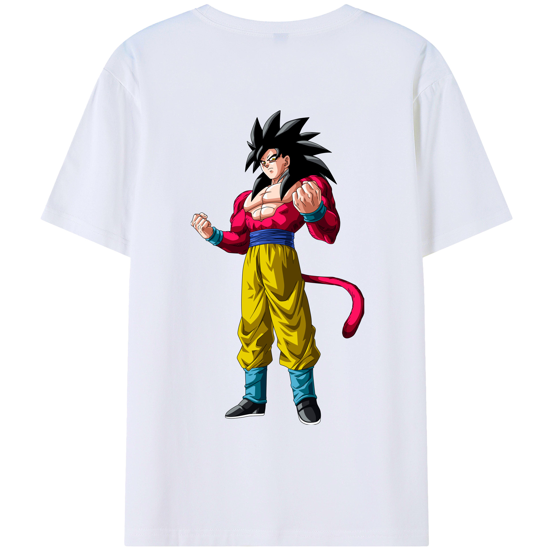 （画像用） ドラゴンボール 孫悟空（そん ごくう）Son Goku カカロット DRAGON BALL Kakarotto 綿100％ メンズ半袖Tシャツ（バックプリント） 通気性
