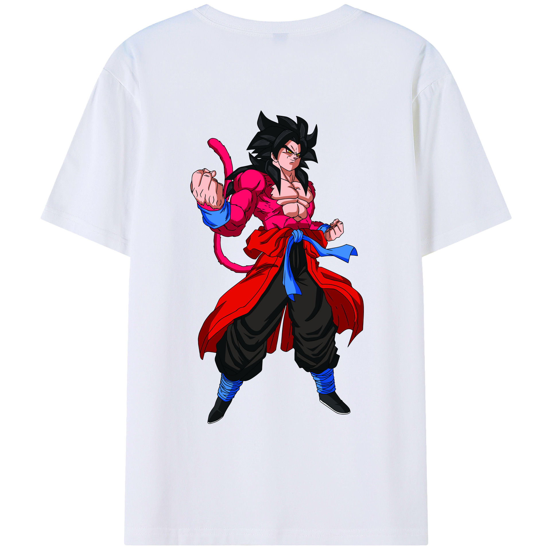 （画像用） ドラゴンボール 孫悟空（そん ごくう）Son Goku カカロット DRAGON BALL Kakarotto 綿100％ メンズ半袖Tシャツ（バックプリント） 通気性
