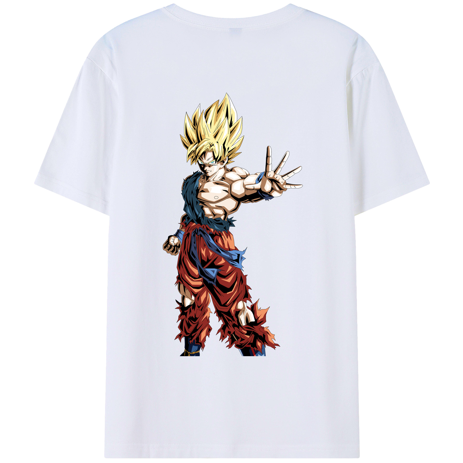 （画像用） ドラゴンボール 孫悟空（そん ごくう）Son Goku カカロット DRAGON BALL Kakarotto 綿100％ メンズ半袖Tシャツ（バックプリント） 通気性