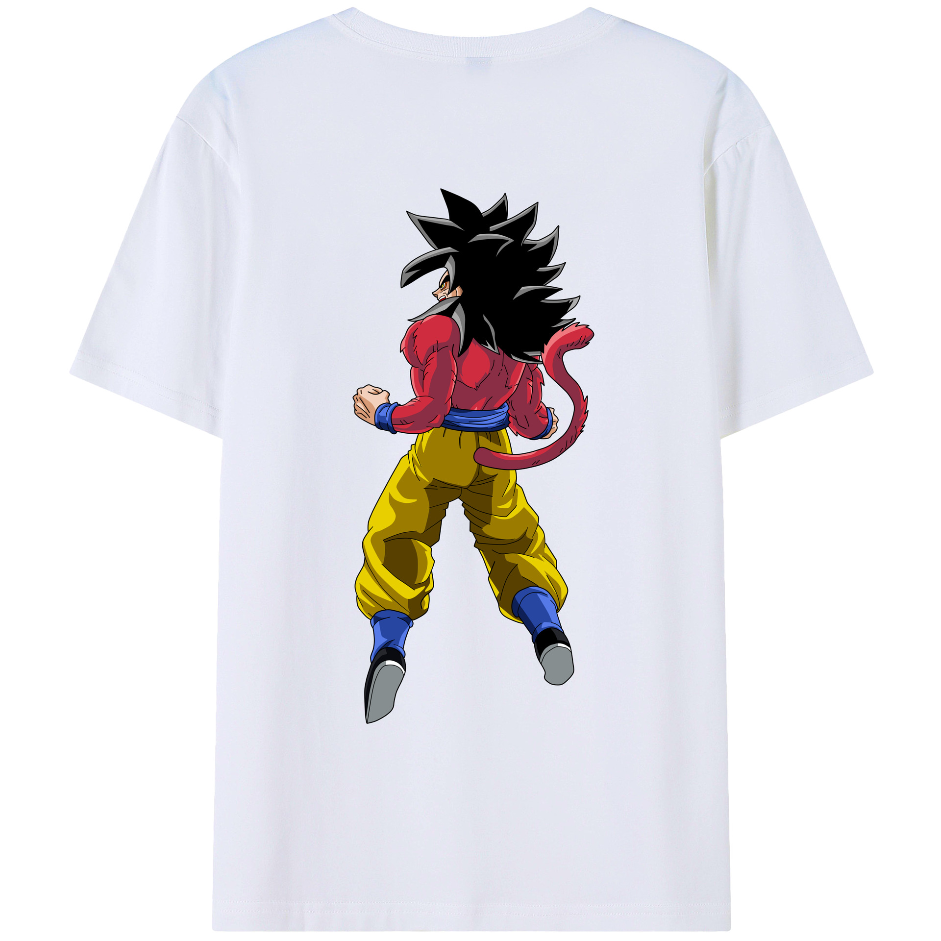 （画像用） ドラゴンボール 孫悟空（そん ごくう）Son Goku カカロット DRAGON BALL Kakarotto 綿100％ メンズ半袖Tシャツ（バックプリント） 通気性