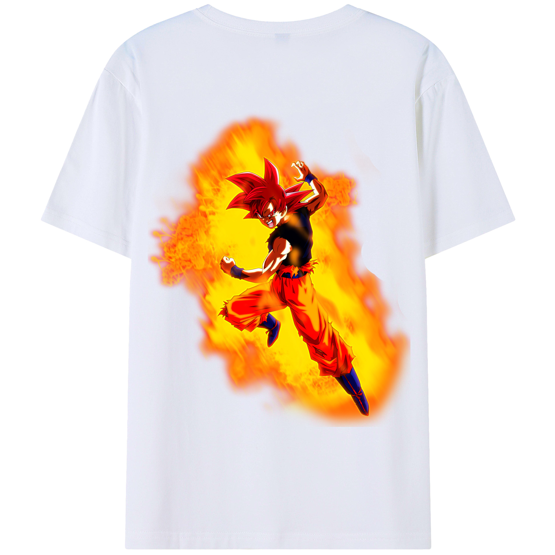 （画像用） ドラゴンボール 孫悟空（そん ごくう）Son Goku カカロット DRAGON BALL Kakarotto 綿100％ メンズ半袖Tシャツ（バックプリント） 通気性