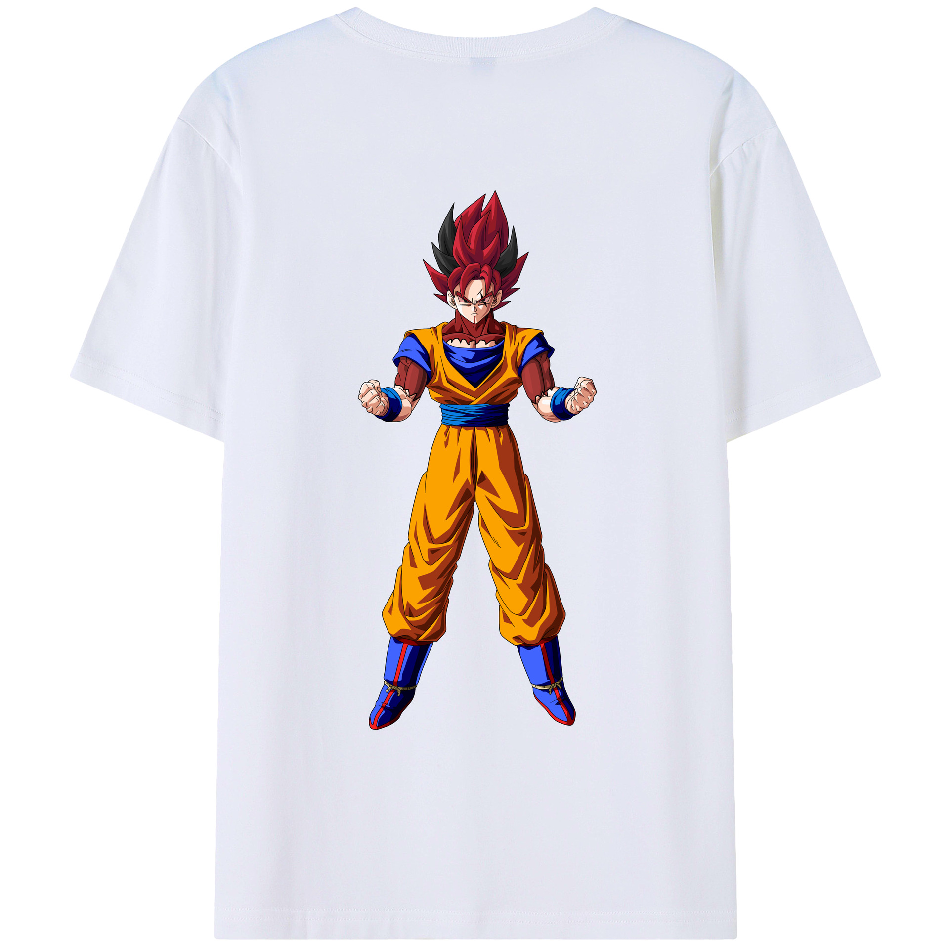 （画像用） ドラゴンボール 孫悟空（そん ごくう）Son Goku カカロット DRAGON BALL Kakarotto 綿100％ メンズ半袖Tシャツ（バックプリント） 通気性