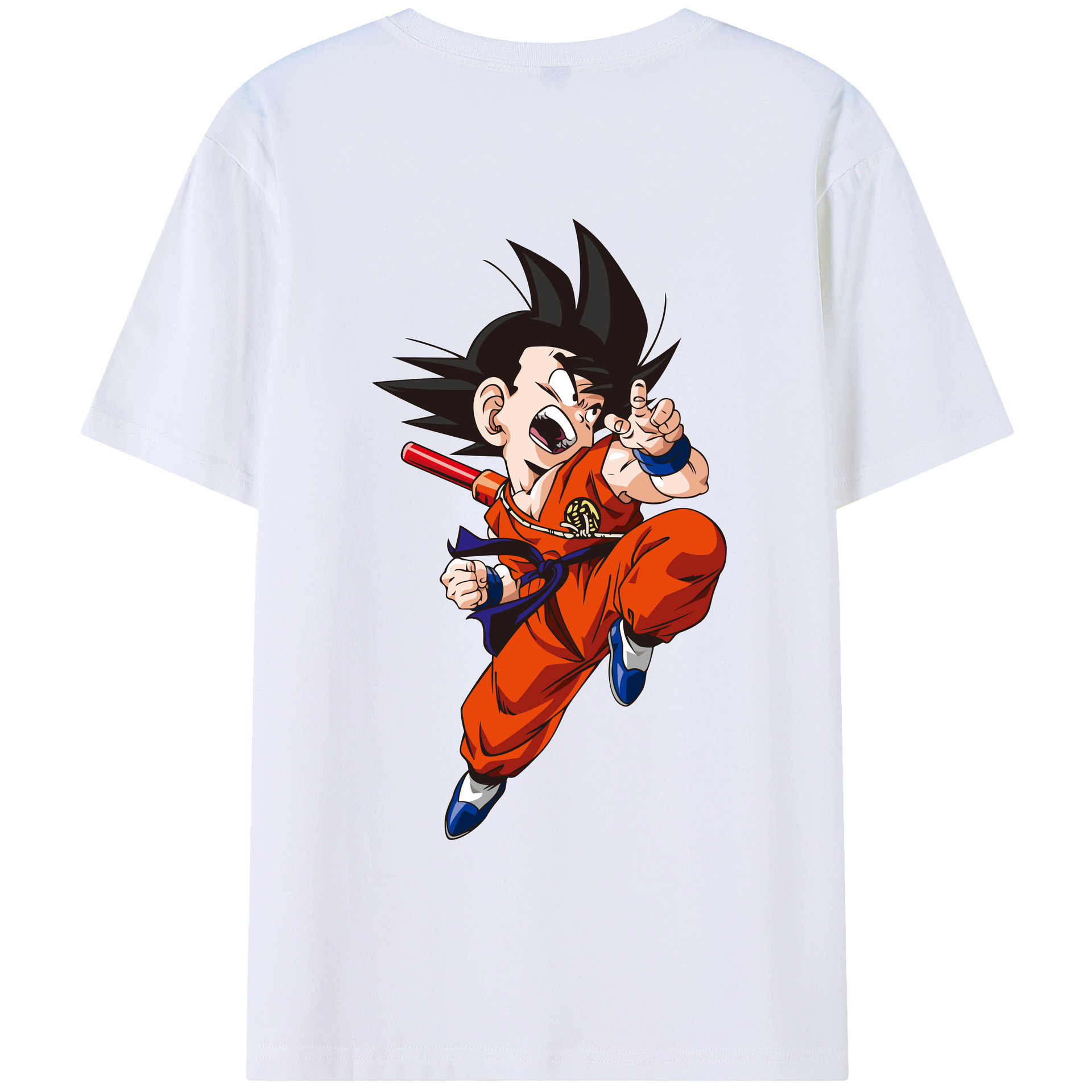 （画像用） ドラゴンボール 孫悟空（そん ごくう）Son Goku カカロット DRAGON BALL Kakarotto 綿100％ メンズ半袖Tシャツ（バックプリント） 通気性