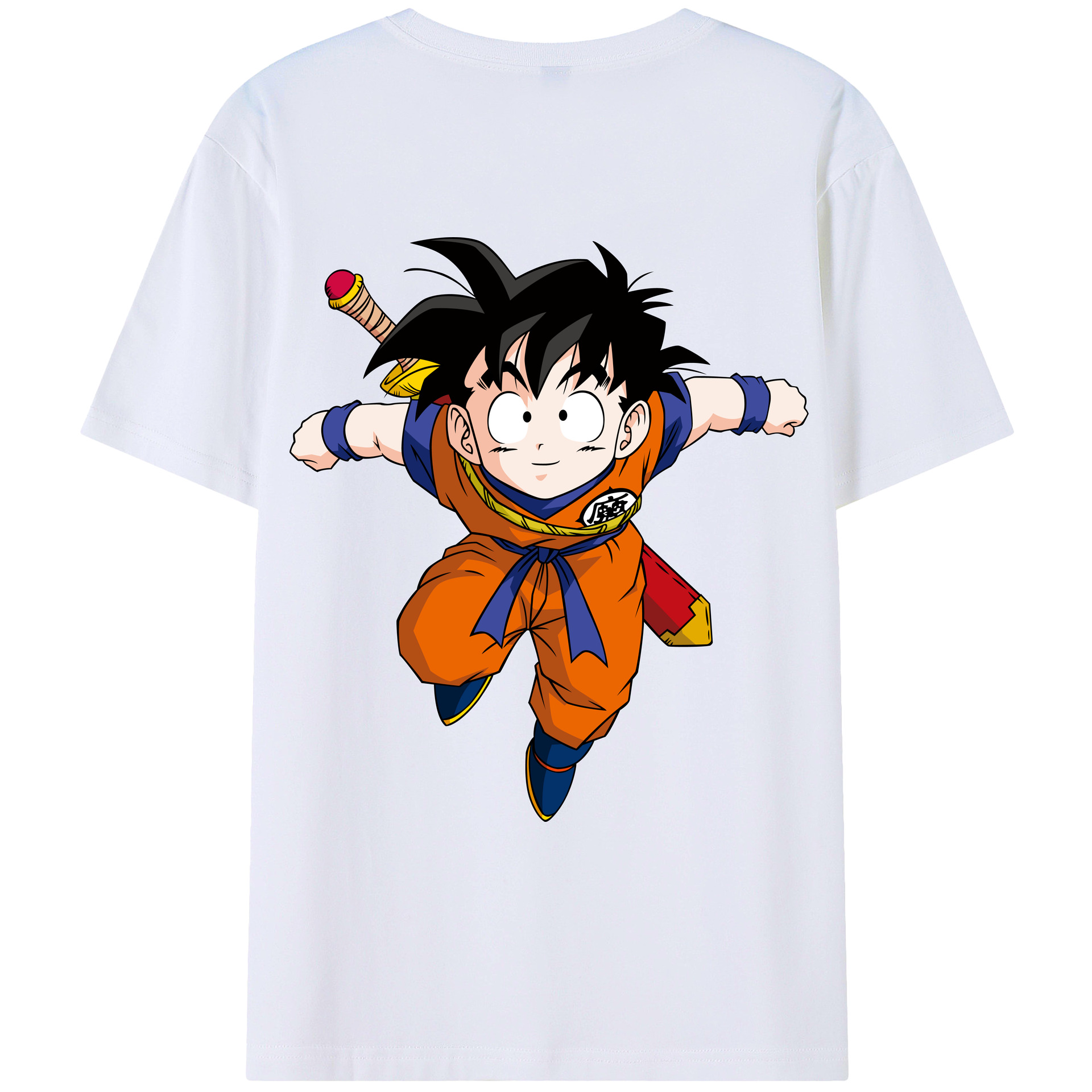 （画像用） ドラゴンボール 孫悟空（そん ごくう）Son Goku カカロット DRAGON BALL Kakarotto 綿100％ メンズ半袖Tシャツ（バックプリント） 通気性