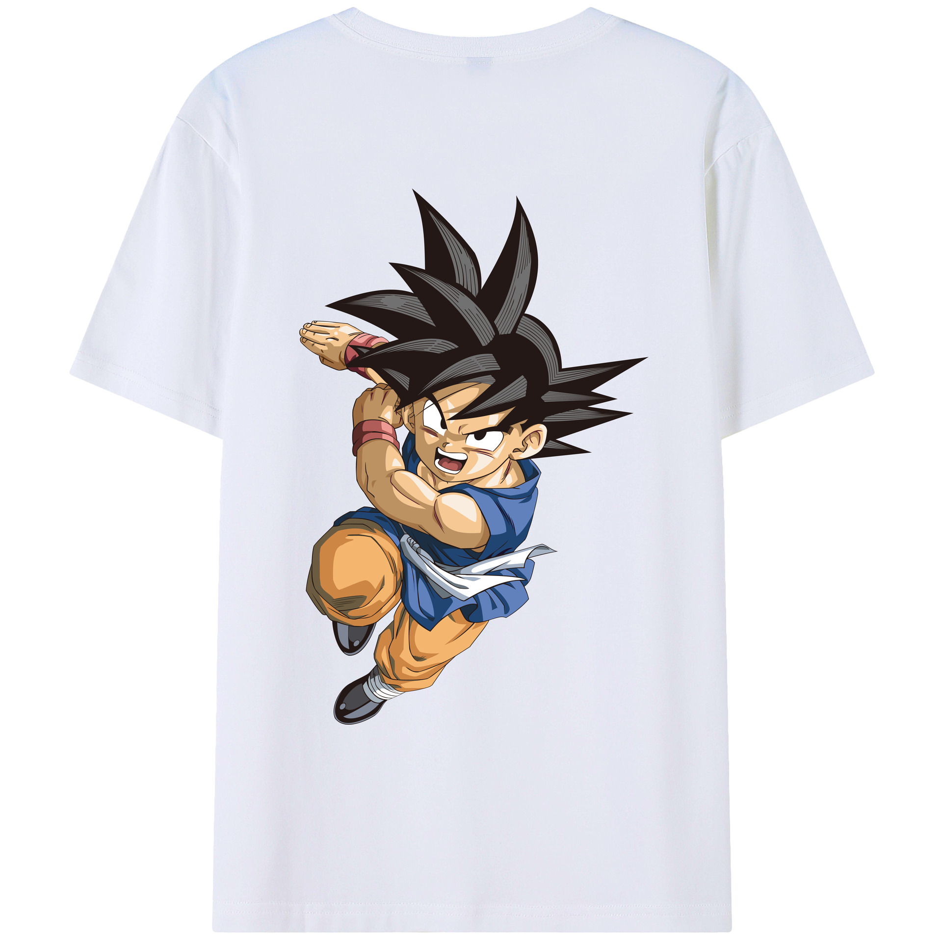 （画像用） ドラゴンボール 孫悟空（そん ごくう）Son Goku カカロット DRAGON BALL Kakarotto 綿100％ メンズ半袖Tシャツ（バックプリント） 通気性