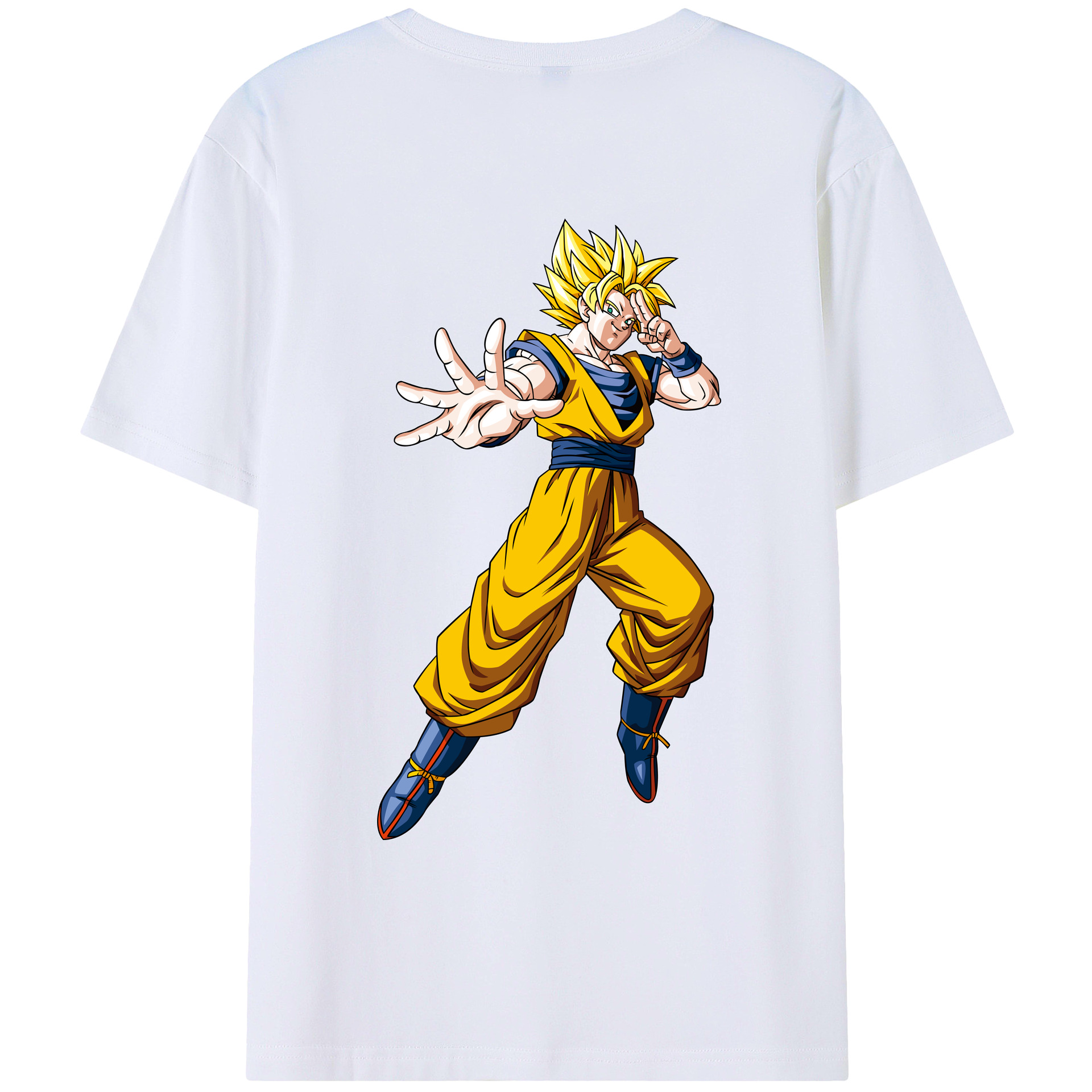 （画像用） ドラゴンボール 孫悟空（そん ごくう）Son Goku カカロット DRAGON BALL Kakarotto 綿100％ メンズ半袖Tシャツ（バックプリント） 通気性