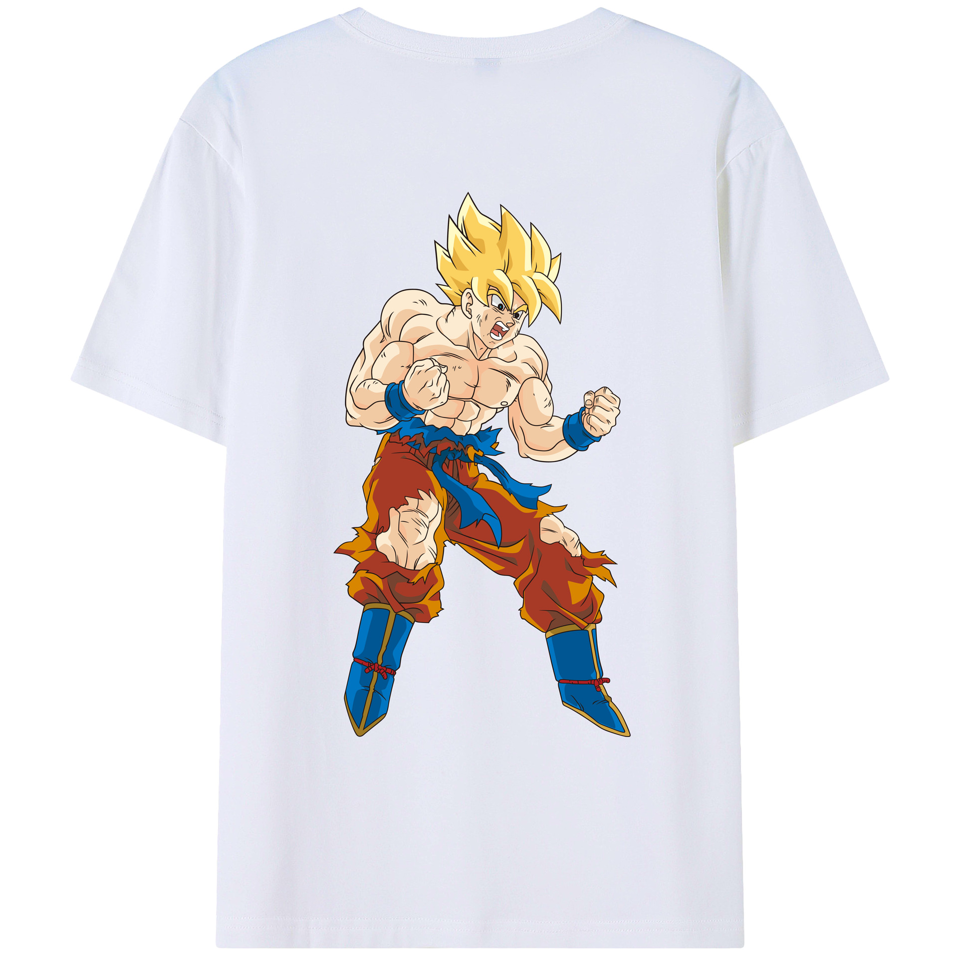 （画像用） ドラゴンボール 孫悟空（そん ごくう）Son Goku カカロット DRAGON BALL Kakarotto 綿100％ メンズ半袖Tシャツ（バックプリント） 通気性