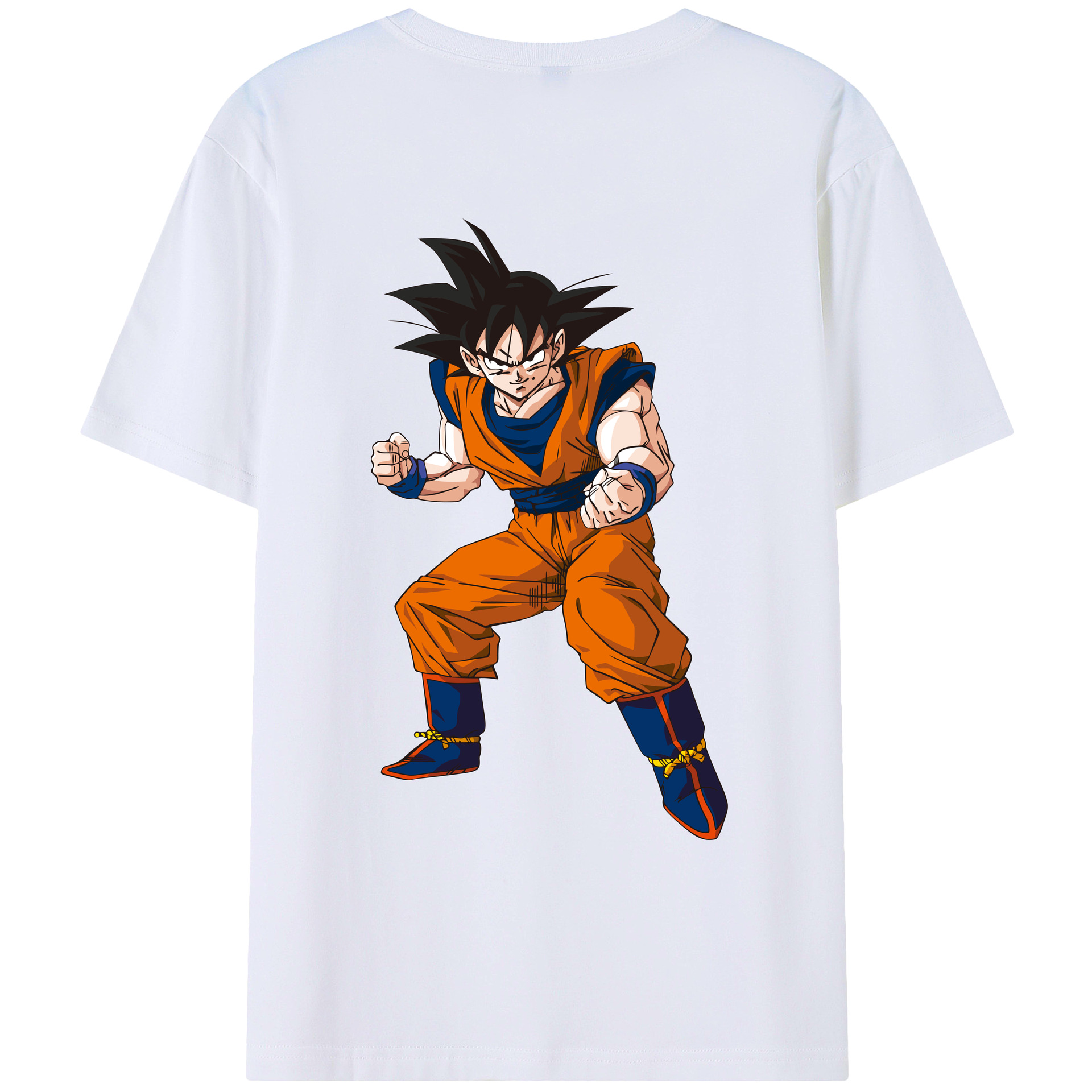 （画像用） ドラゴンボール 孫悟空（そん ごくう）Son Goku カカロット DRAGON BALL Kakarotto 綿100％ メンズ半袖Tシャツ（バックプリント） 通気性