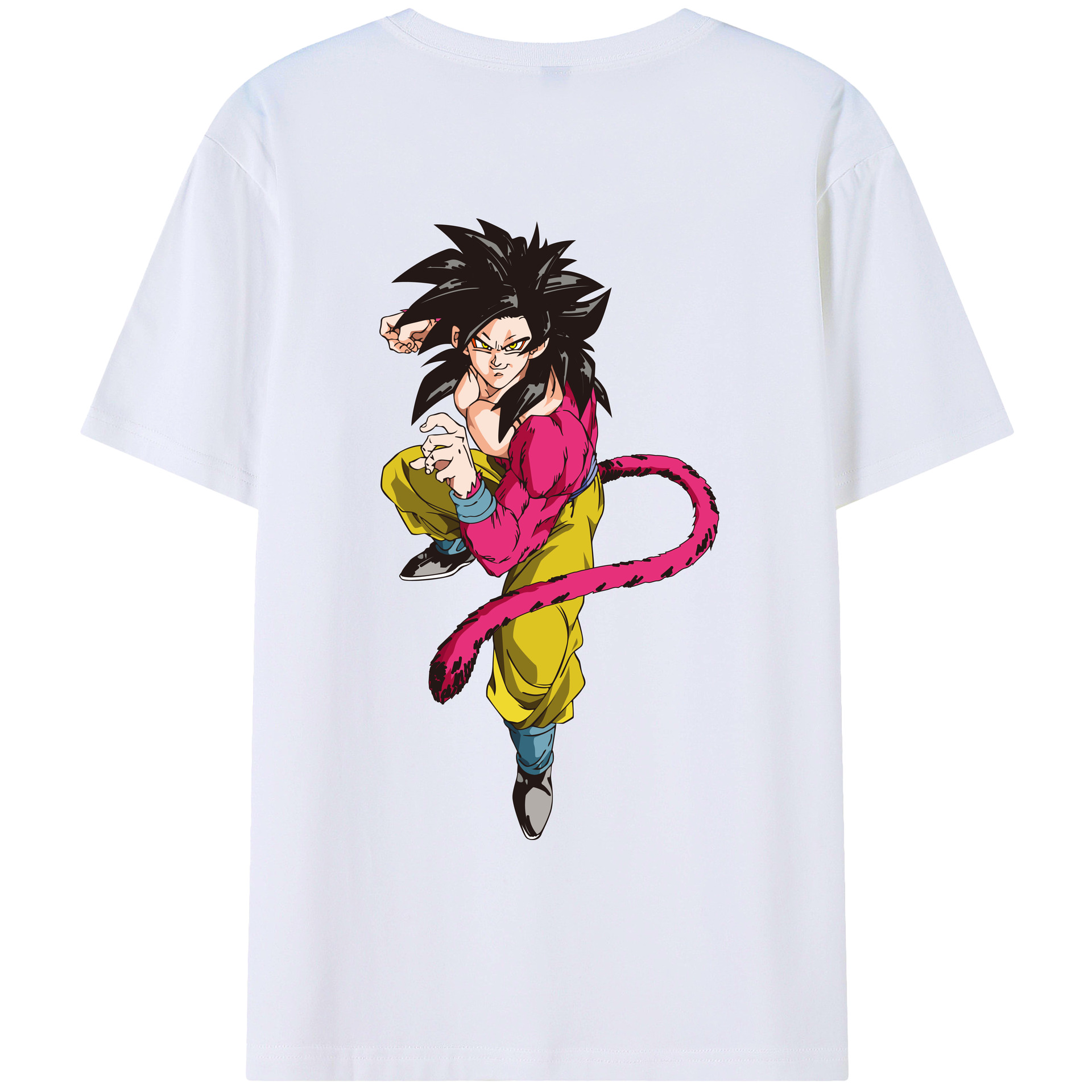 （画像用） ドラゴンボール 孫悟空（そん ごくう）Son Goku カカロット DRAGON BALL Kakarotto 綿100％ メンズ半袖Tシャツ（バックプリント） 通気性