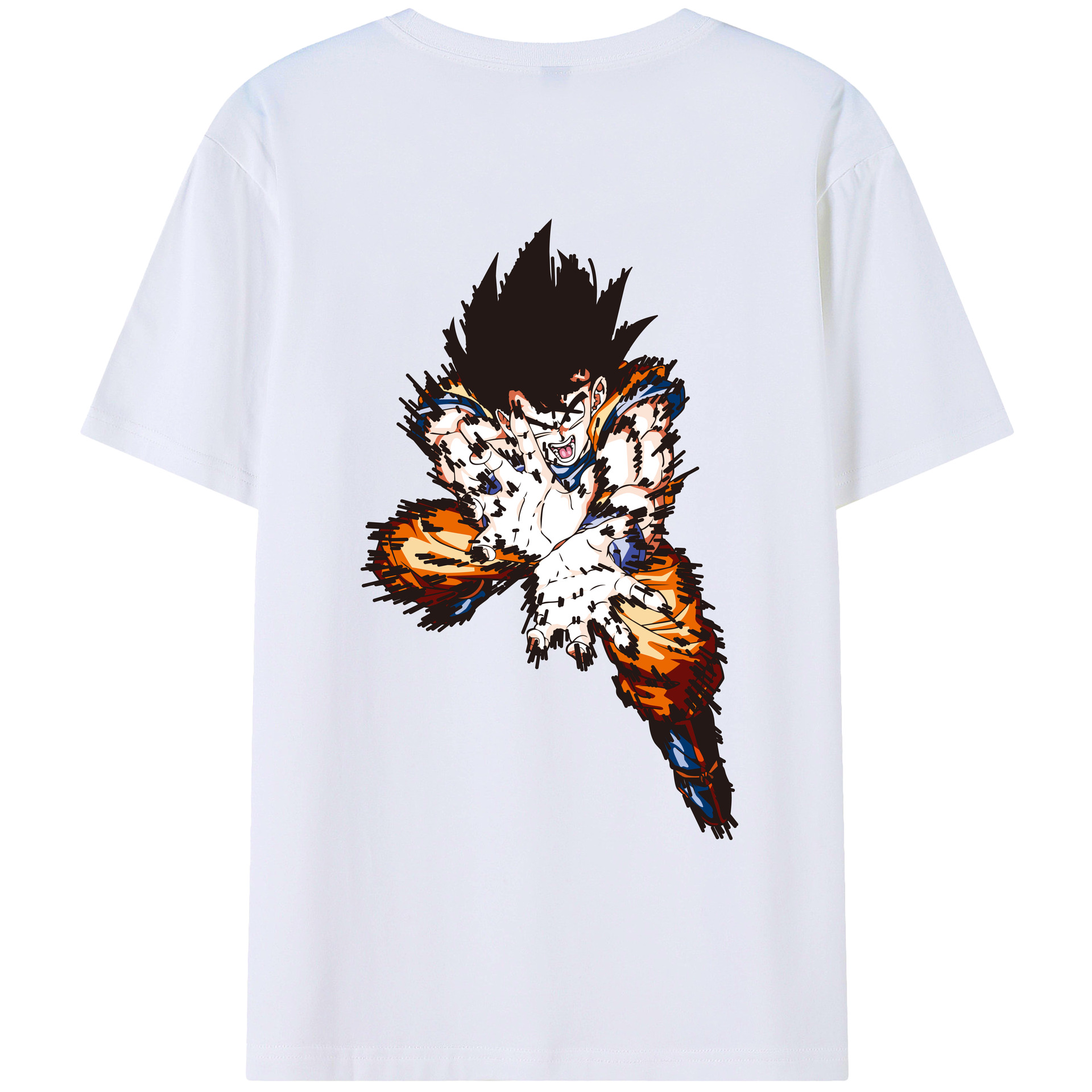 （画像用） ドラゴンボール 孫悟空（そん ごくう）Son Goku カカロット DRAGON BALL Kakarotto 綿100％ メンズ半袖Tシャツ（バックプリント） 通気性