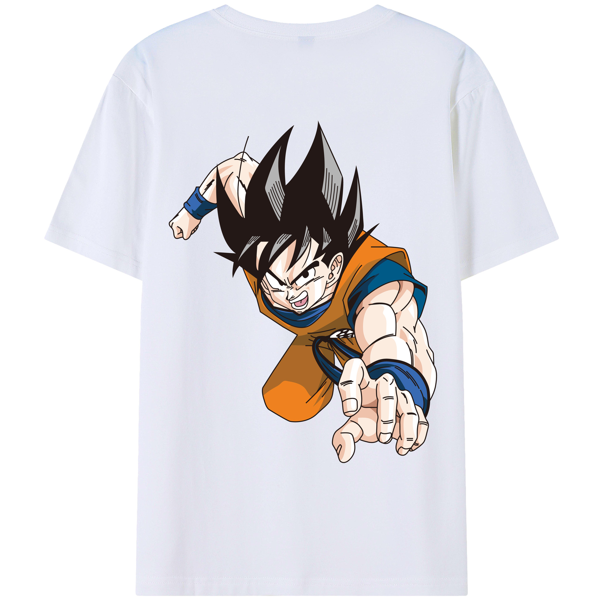 （画像用） ドラゴンボール 孫悟空（そん ごくう）Son Goku カカロット DRAGON BALL Kakarotto 綿100％ メンズ半袖Tシャツ（バックプリント） 通気性