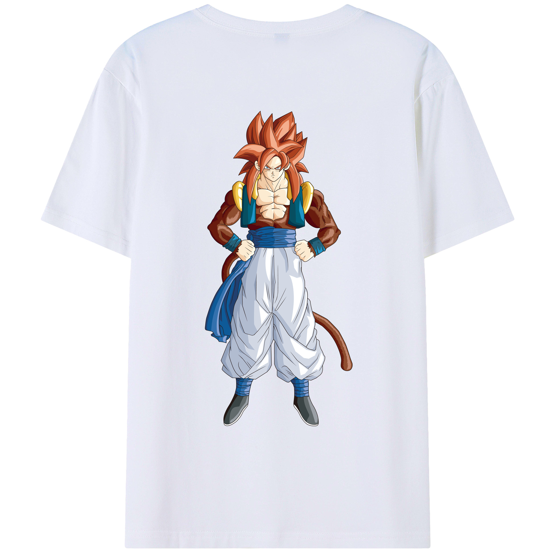 （画像用） ドラゴンボール 孫悟空（そん ごくう）Son Goku カカロット DRAGON BALL Kakarotto 綿100％ メンズ半袖Tシャツ（バックプリント） 通気性