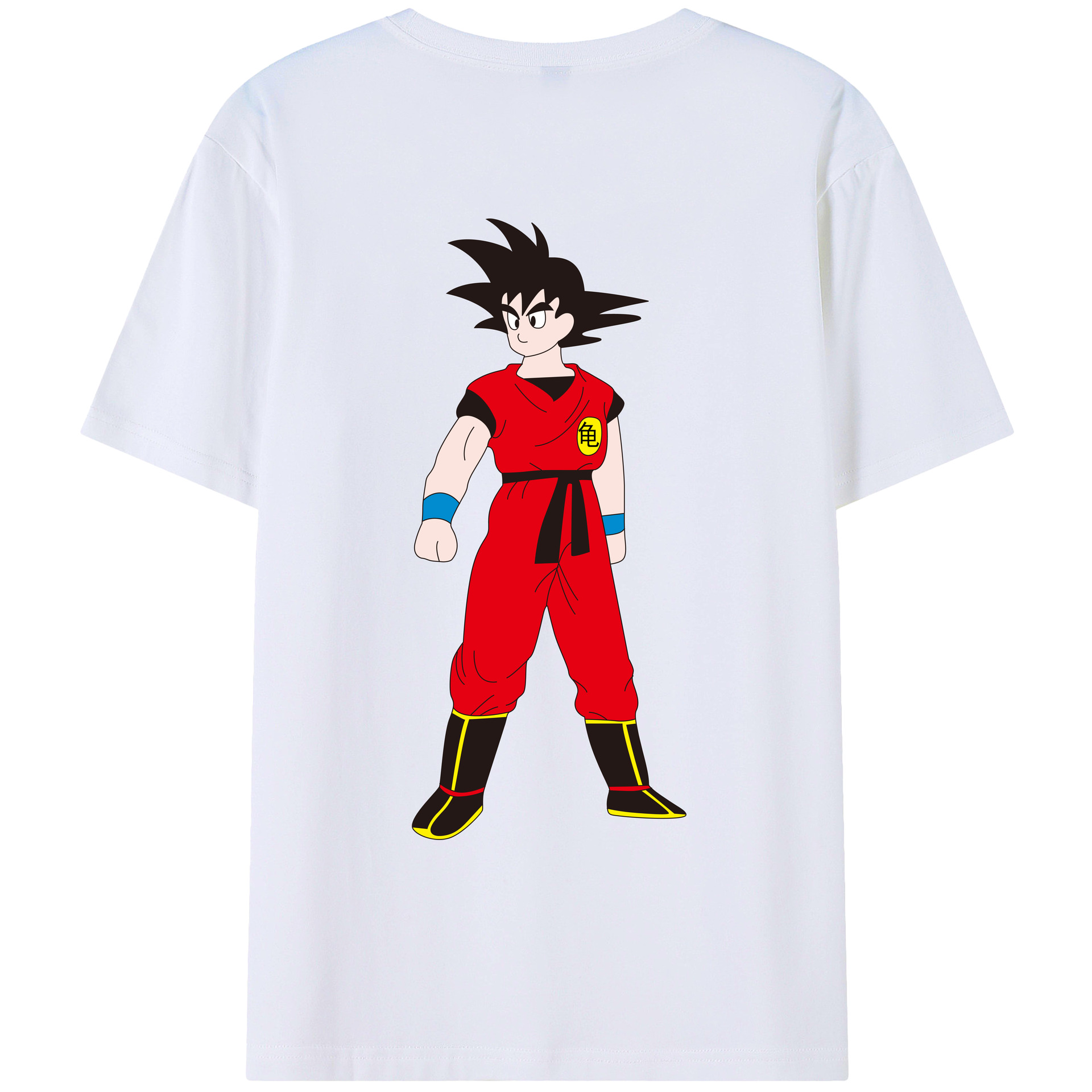 （画像用） ドラゴンボール 孫悟空（そん ごくう）Son Goku カカロット DRAGON BALL Kakarotto 綿100％ メンズ半袖Tシャツ（バックプリント） 通気性