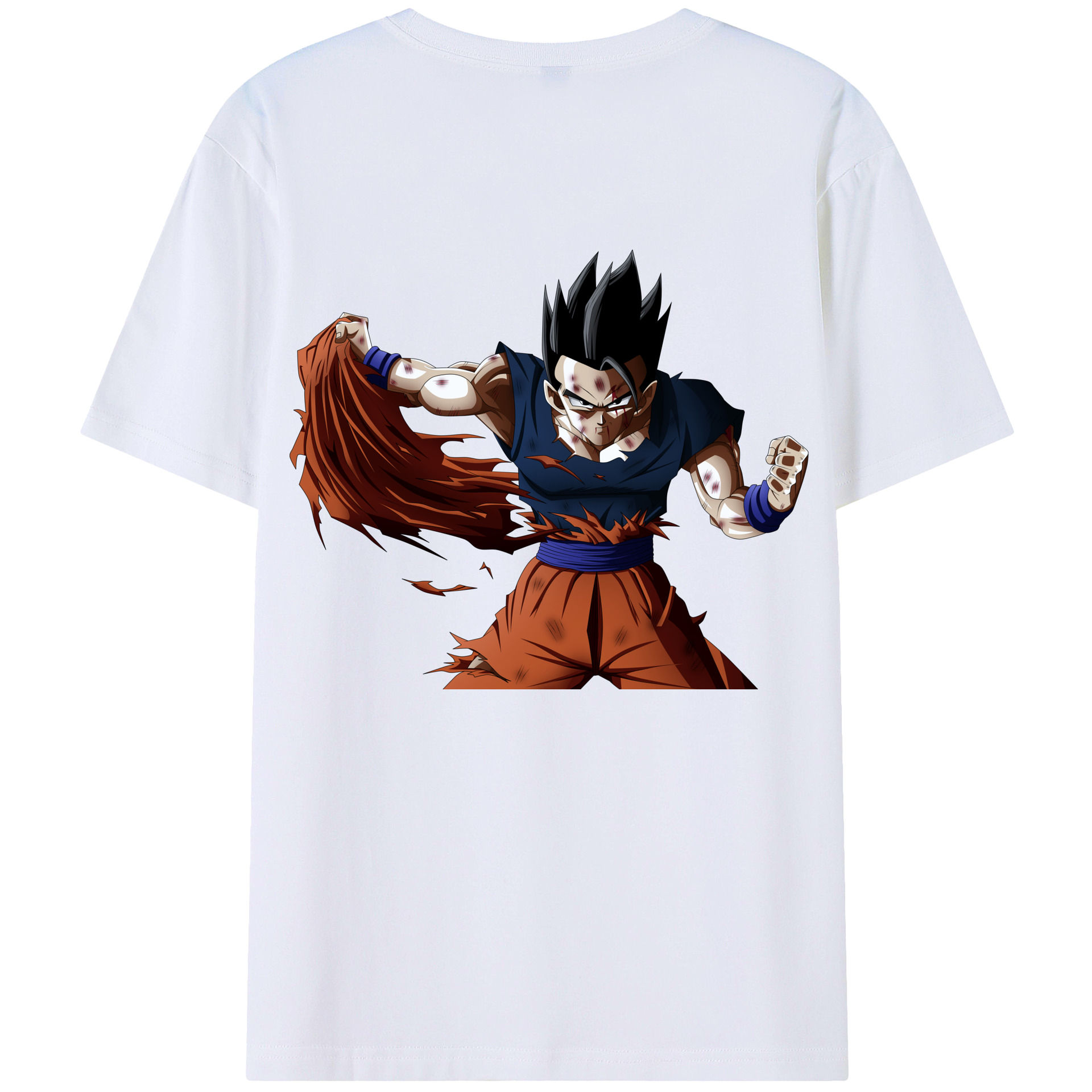 （画像用） ドラゴンボール ベジータ四世（Bejīta Yonsei）DRAGON BALL Vegeta IV 綿100％ メンズ半袖Tシャツ（バックプリント） 通気性