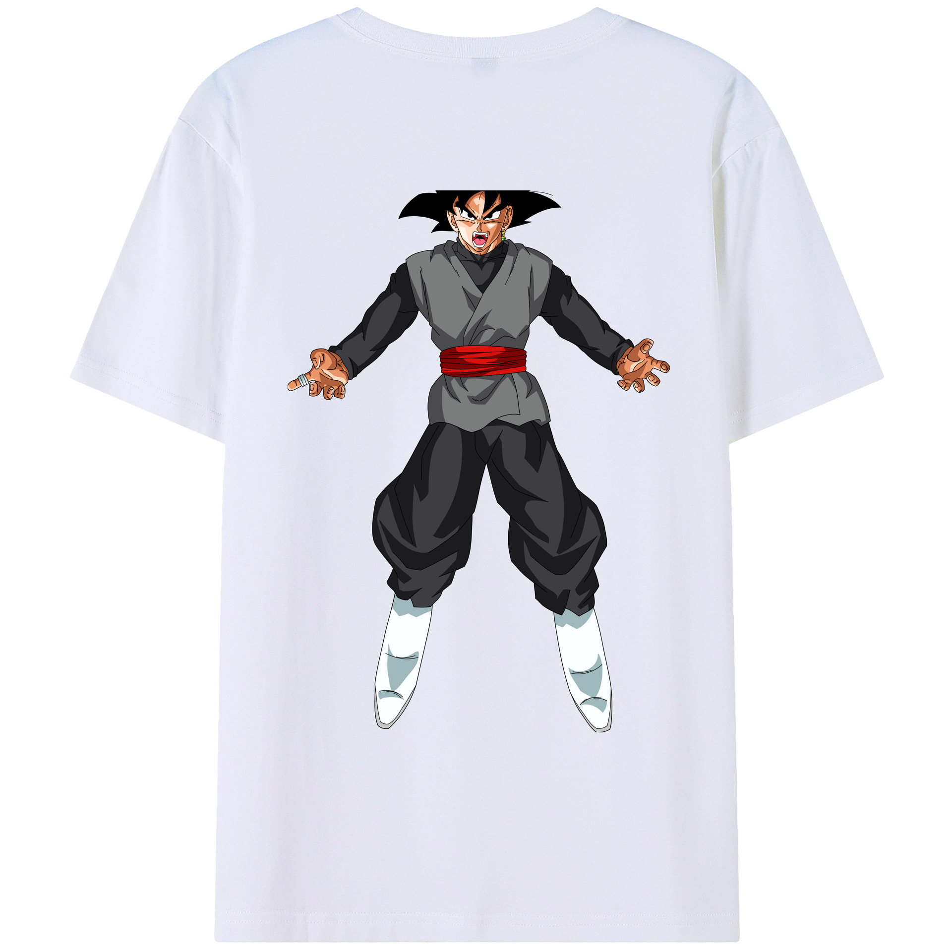 （画像用） ドラゴンボール ベジータ四世（Bejīta Yonsei）DRAGON BALL Vegeta IV 綿100％ メンズ半袖Tシャツ（バックプリント） 通気性