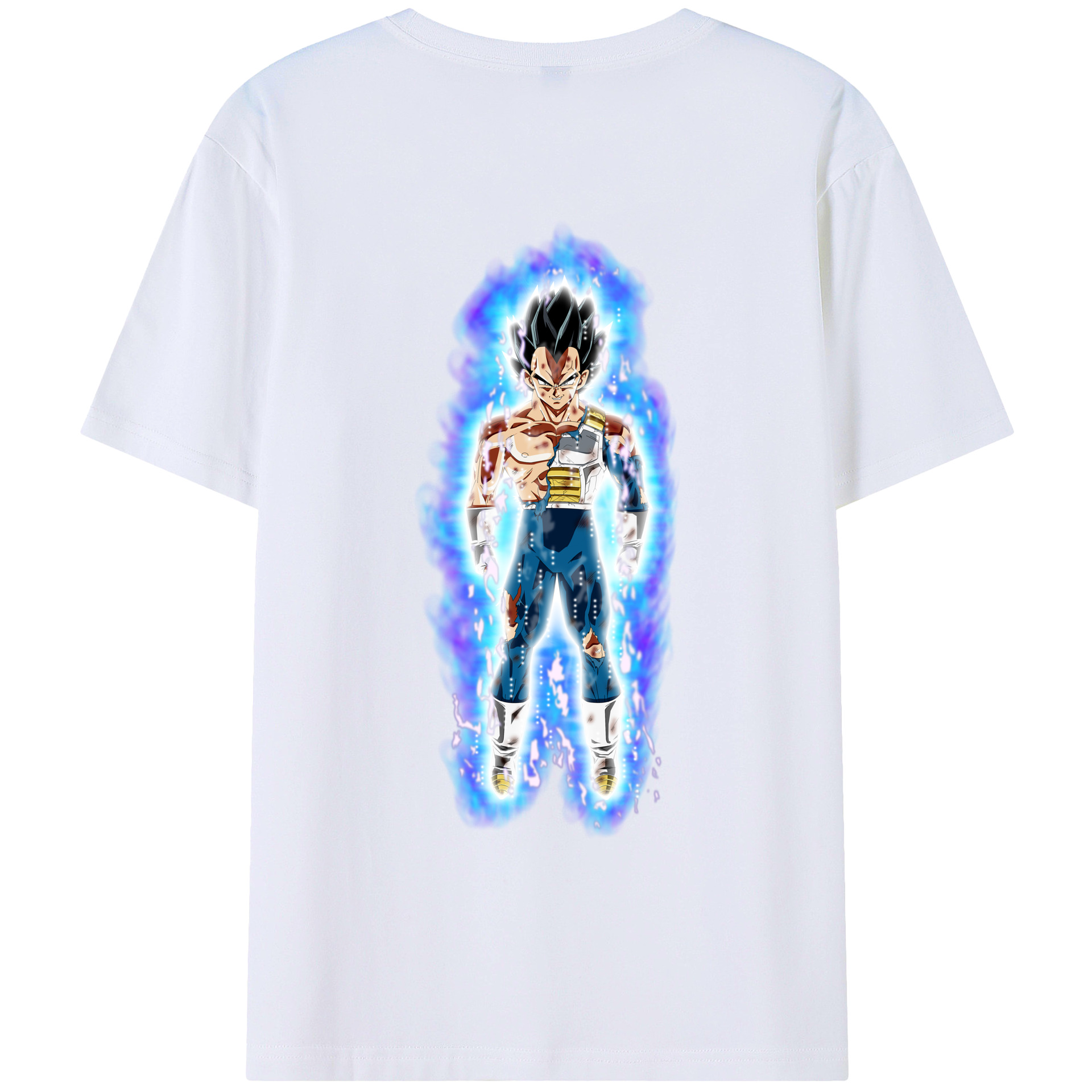 （画像用） ドラゴンボール ベジータ四世（Bejīta Yonsei）DRAGON BALL Vegeta IV 綿100％ メンズ半袖Tシャツ（バックプリント） 通気性