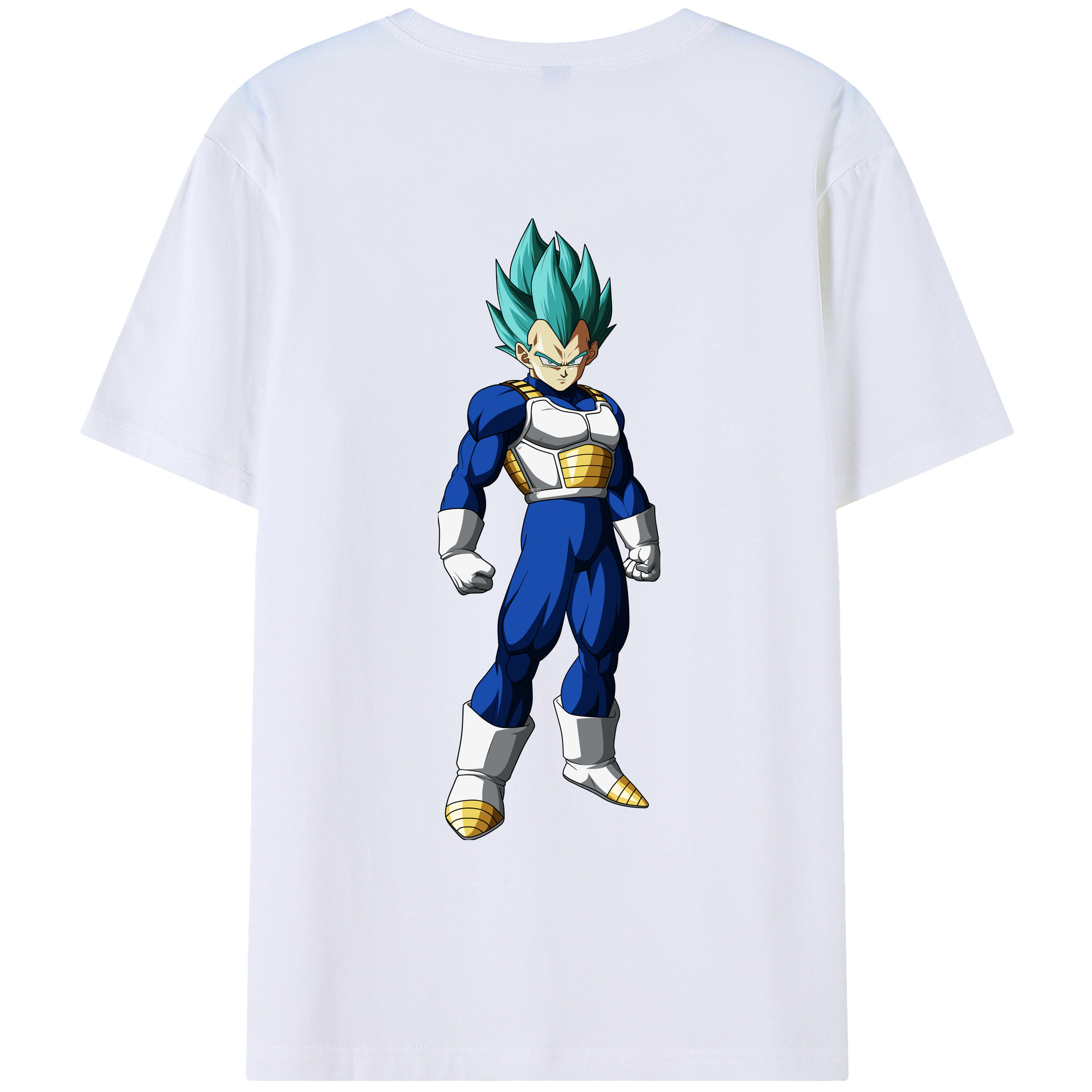 （画像用） ドラゴンボール ベジータ四世（Bejīta Yonsei）DRAGON BALL Vegeta IV 綿100％ メンズ半袖Tシャツ（バックプリント） 通気性
