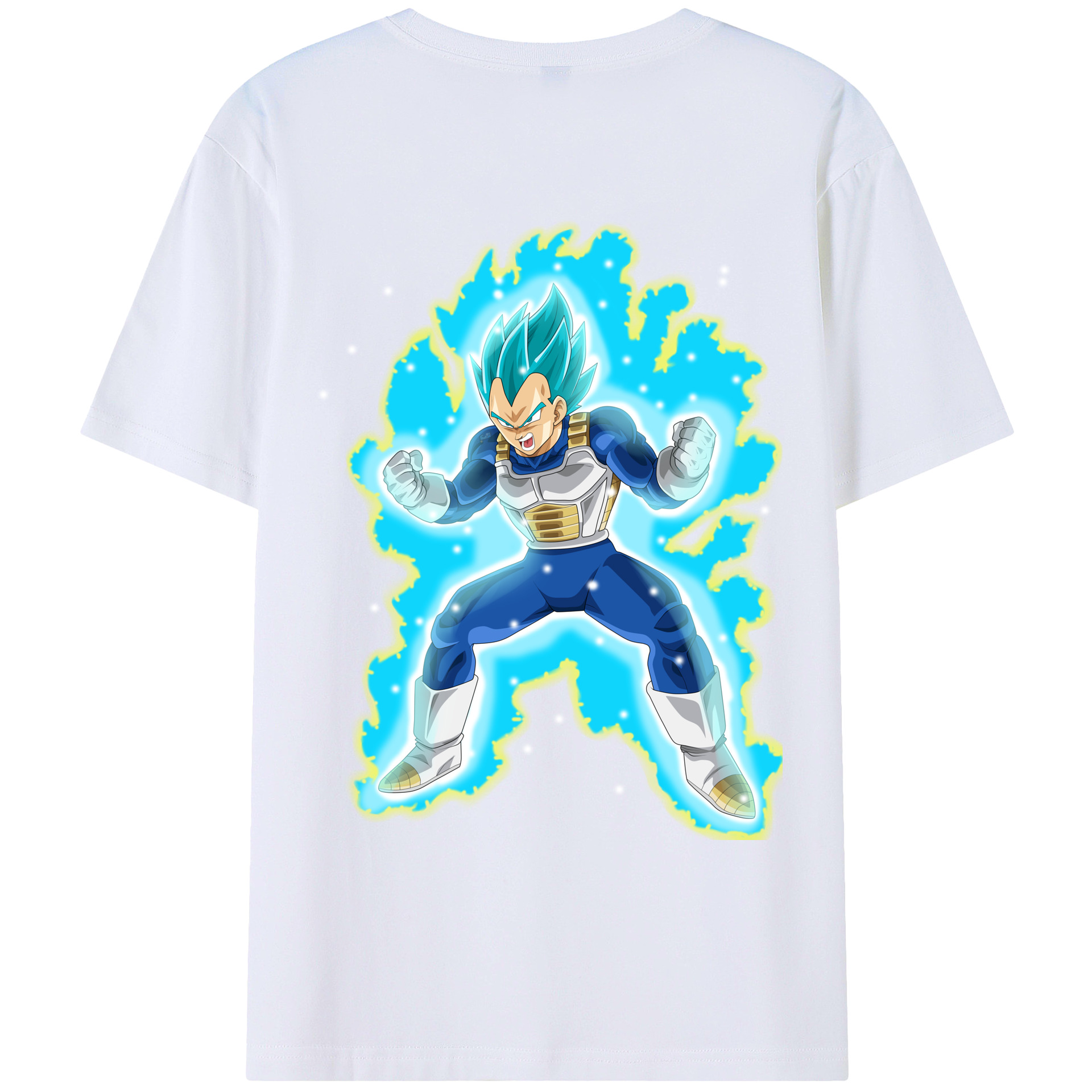 （画像用） ドラゴンボール ベジータ四世（Bejīta Yonsei）DRAGON BALL Vegeta IV 綿100％ メンズ半袖Tシャツ（バックプリント） 通気性