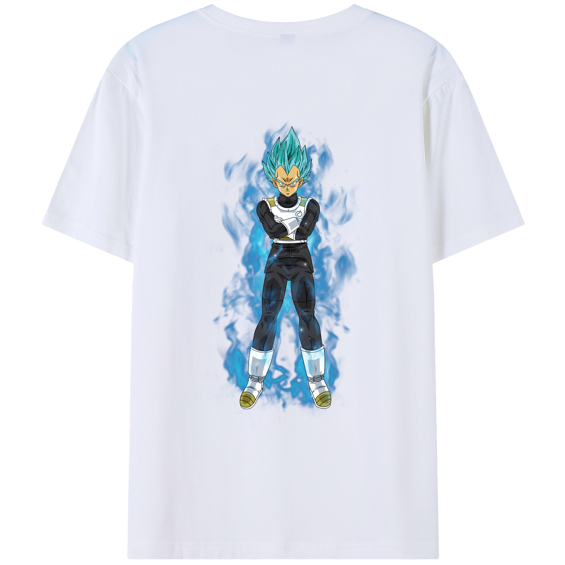 （画像用） ドラゴンボール ベジータ四世（Bejīta Yonsei）DRAGON BALL Vegeta IV 綿100％ メンズ半袖Tシャツ（バックプリント） 通気性