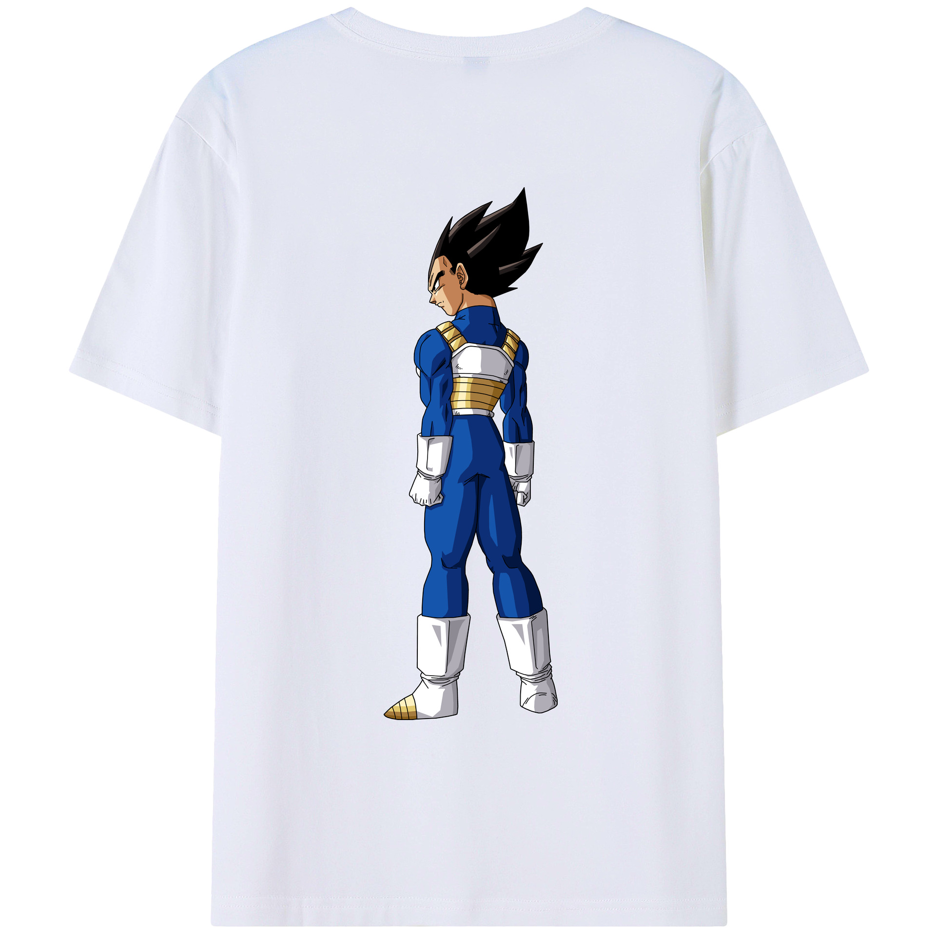 （画像用） ドラゴンボール ベジータ四世（Bejīta Yonsei）DRAGON BALL Vegeta IV 綿100％ メンズ半袖Tシャツ（バックプリント） 通気性