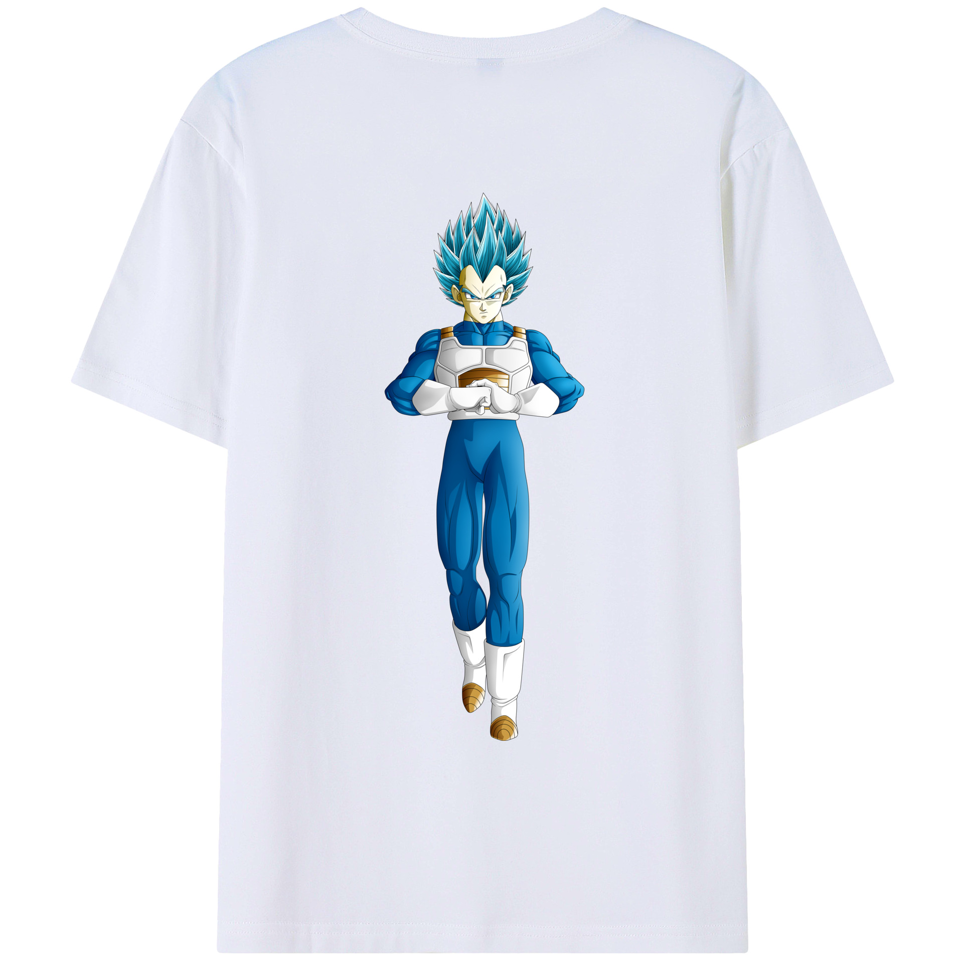 （画像用） ドラゴンボール ベジータ四世（Bejīta Yonsei）DRAGON BALL Vegeta IV 綿100％ メンズ半袖Tシャツ（バックプリント） 通気性