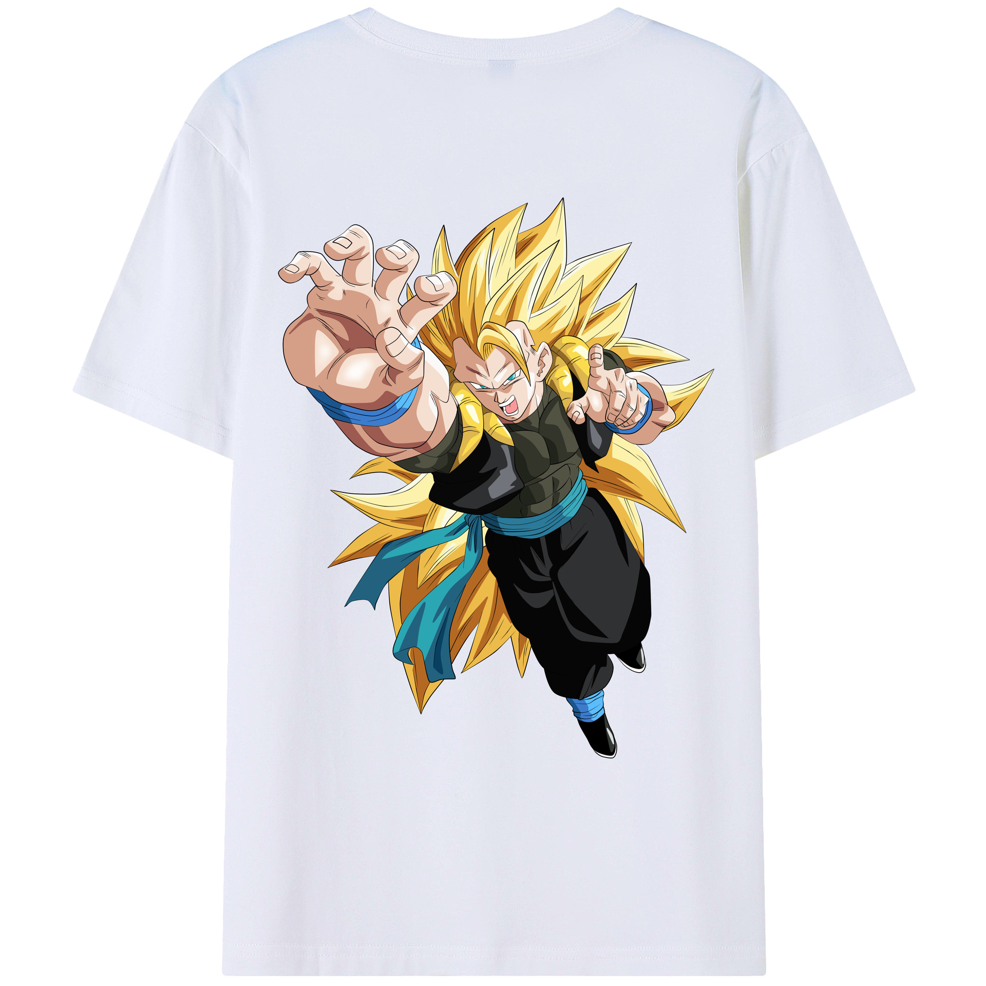 （画像用） ドラゴンボール ベジータ四世（Bejīta Yonsei）DRAGON BALL Vegeta IV 綿100％ メンズ半袖Tシャツ（バックプリント） 通気性