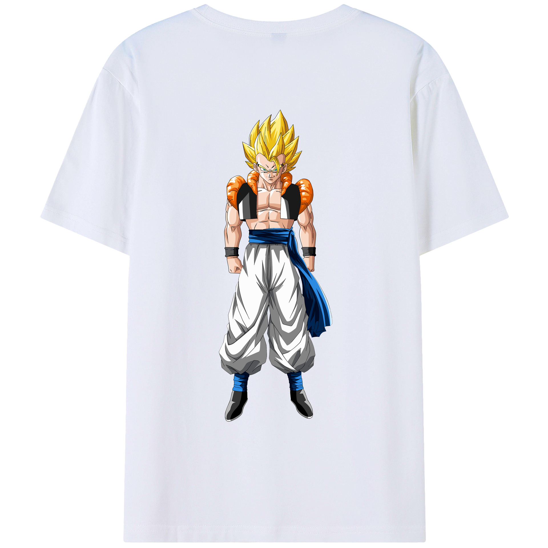（画像用） ドラゴンボール ベジータ四世（Bejīta Yonsei）DRAGON BALL Vegeta IV 綿100％ メンズ半袖Tシャツ（バックプリント） 通気性