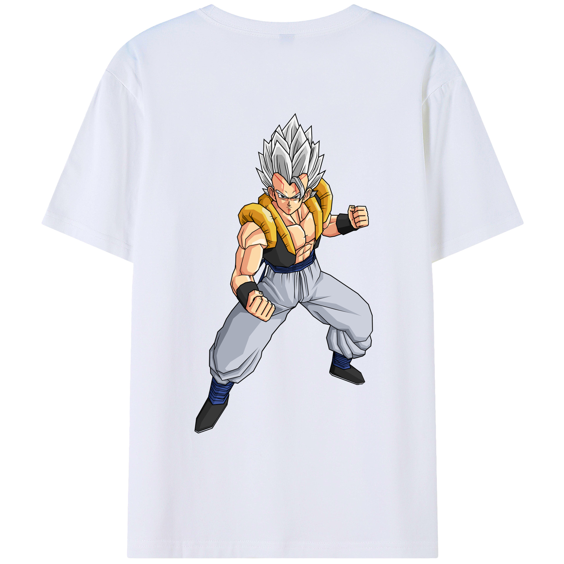 （画像用） ドラゴンボール ベジータ四世（Bejīta Yonsei）DRAGON BALL Vegeta IV 綿100％ メンズ半袖Tシャツ（バックプリント） 通気性