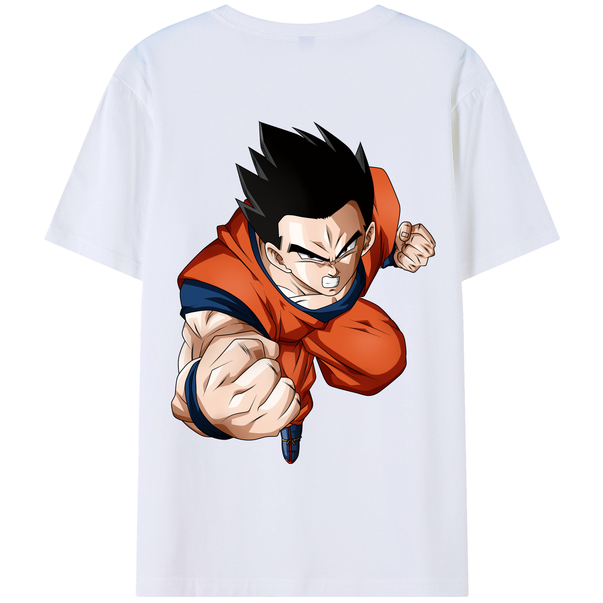 （画像用） ドラゴンボール 孫 悟飯（そんごはん）DRAGON BALL Son Gohan 綿100％ メンズ半袖Tシャツ（バックプリント） 通気性